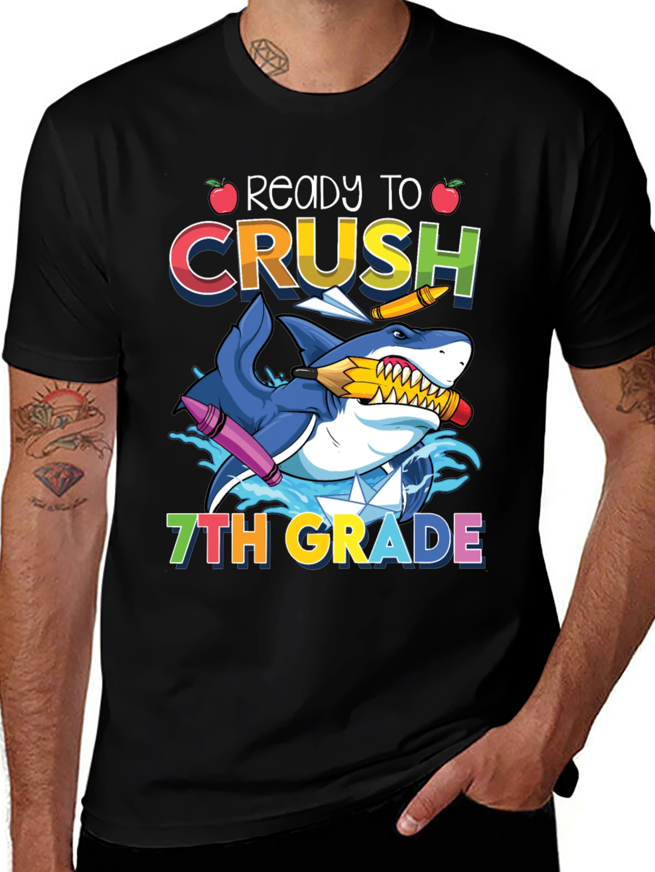 Ready to Crush 7th Grade Shark T-Shirt
