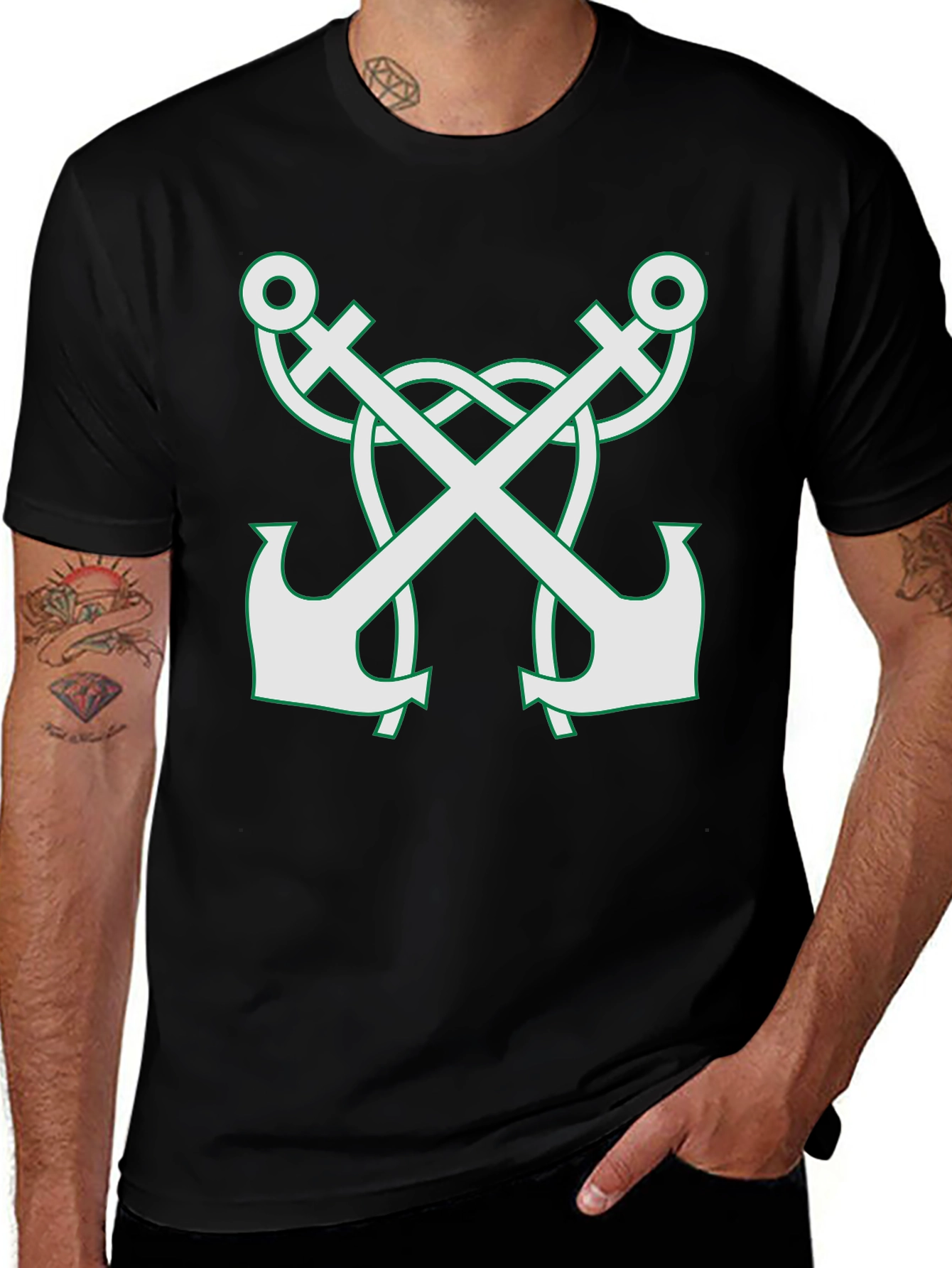 Anchor Celtic Knot T-Shirt - Black