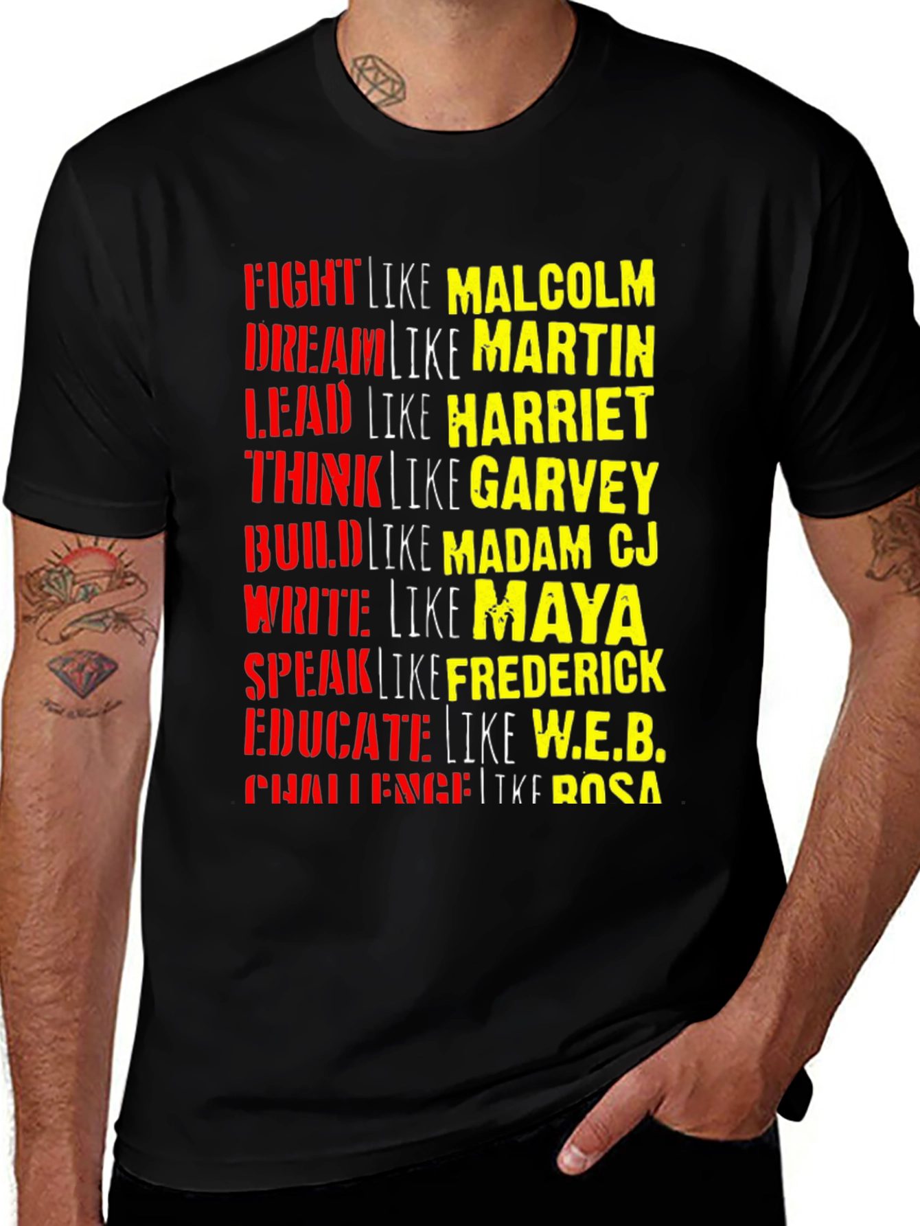 Black History T-Shirt: Fight, Dream, Lead