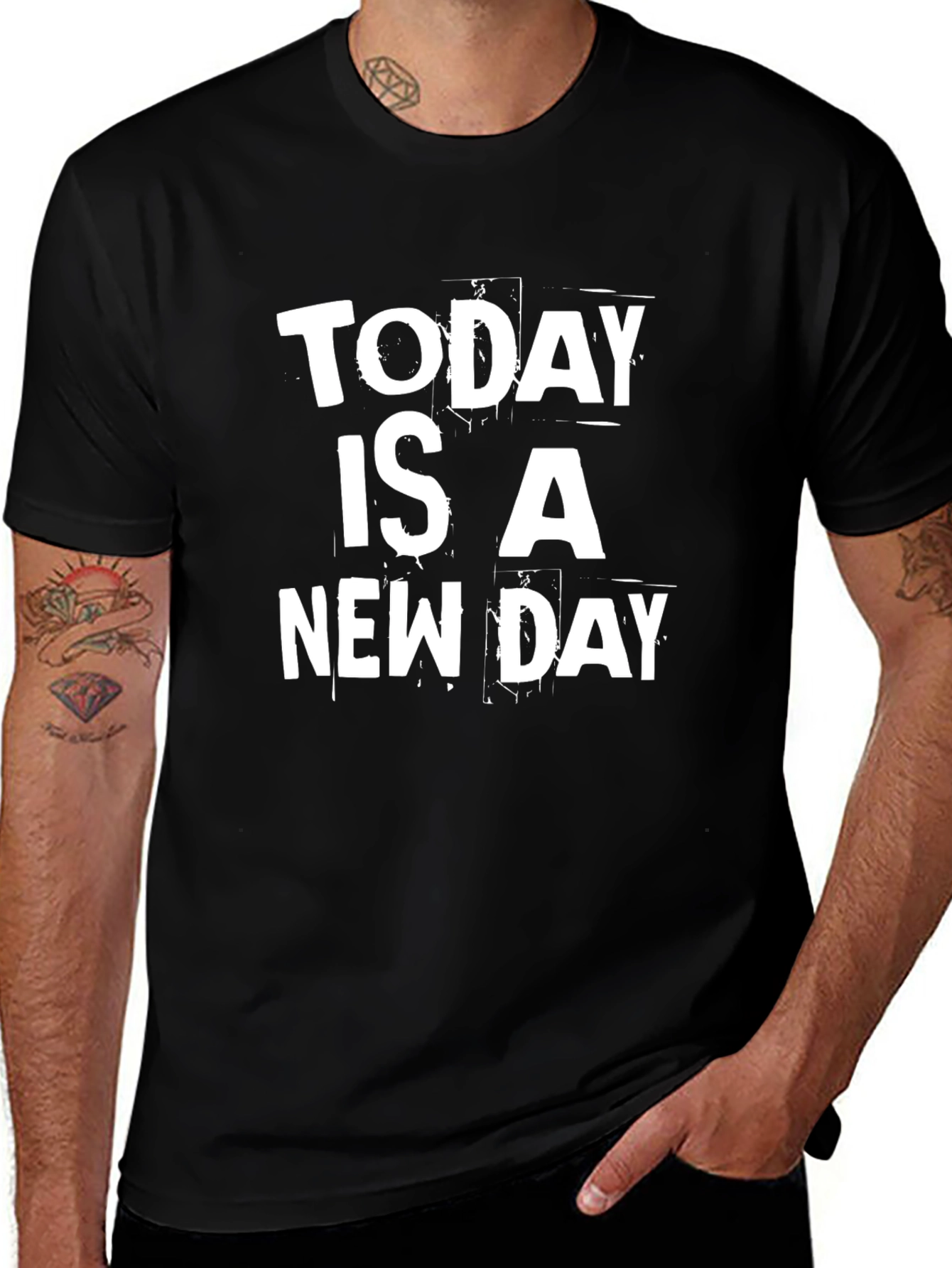 Variant 6 of Today is a New Day Black Graphic Tee