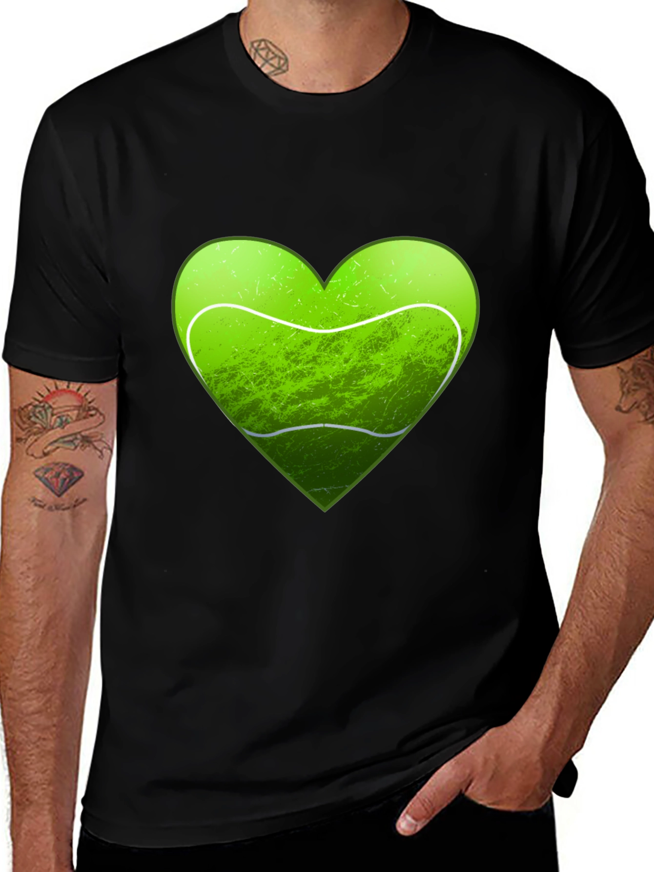 Tennis Heart Graphic T-Shirt - Love Tennis Tee