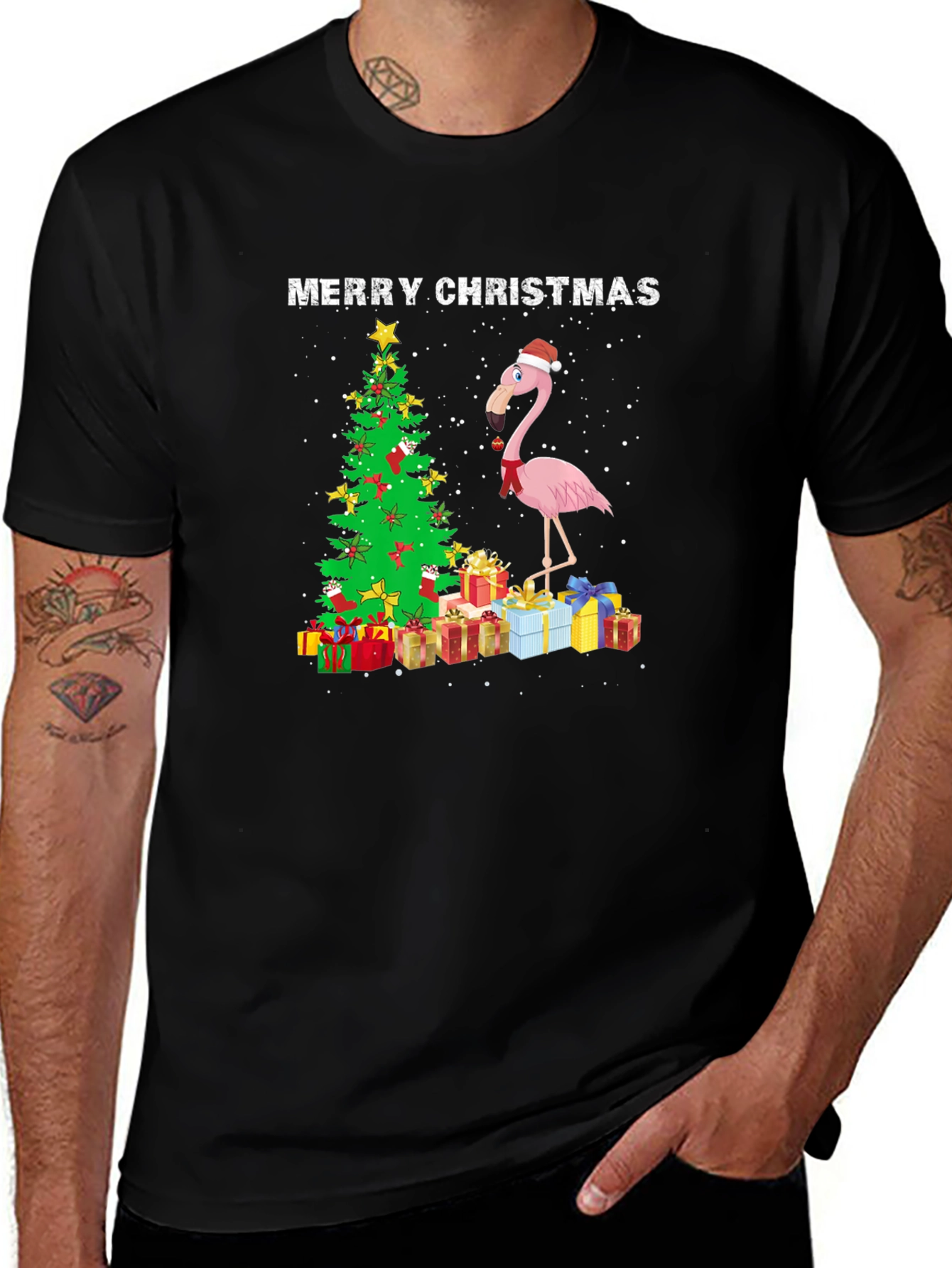Variant 22 of Merry Christmas Flamingo T-Shirt