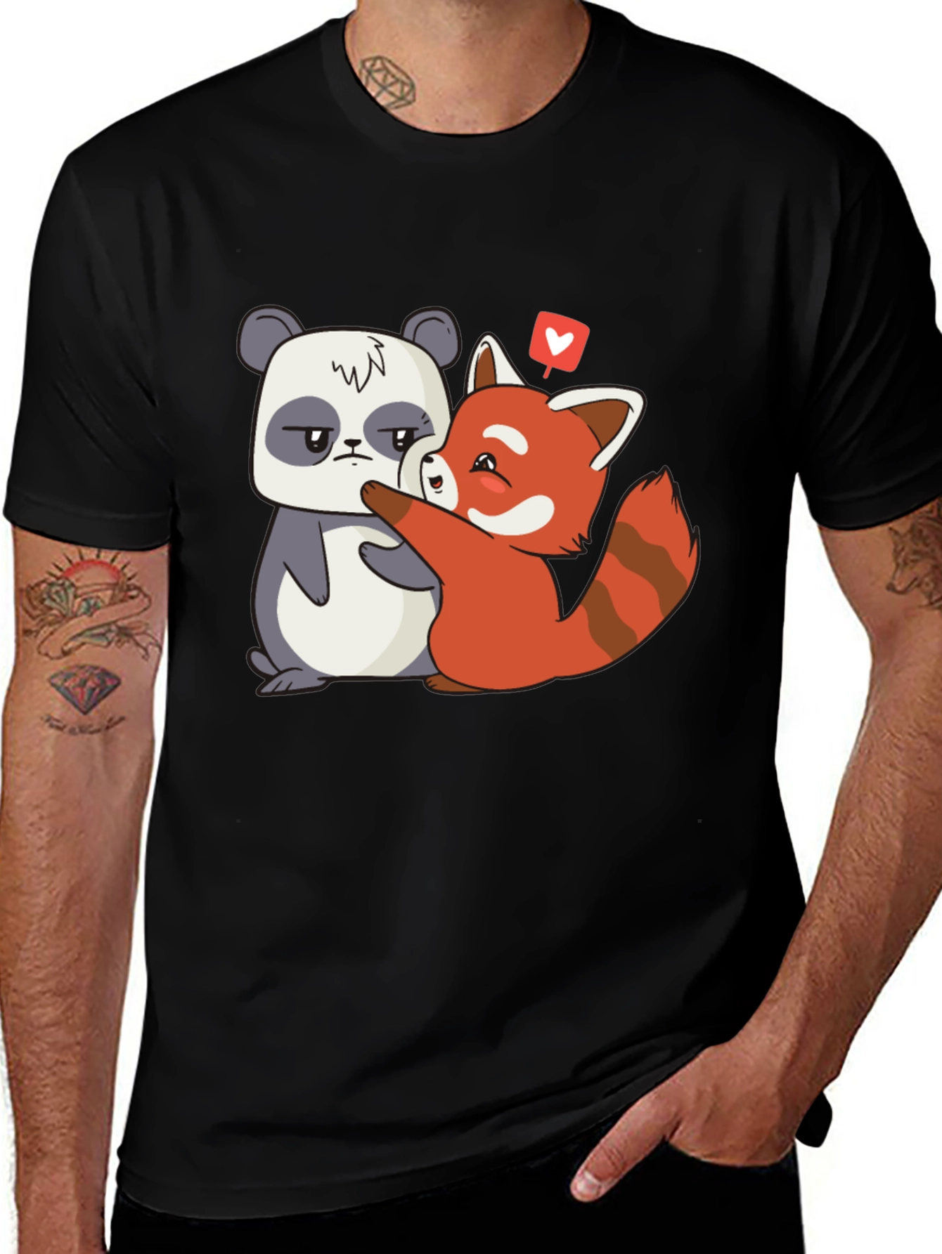 Variant 26 of Panda & Red Panda Love T-Shirt