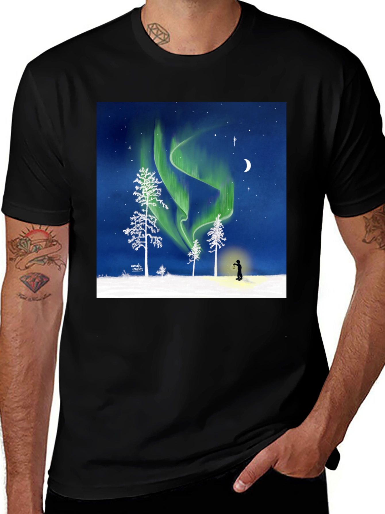 Aurora Borealis Graphic Tee - Northern Lights Shirt