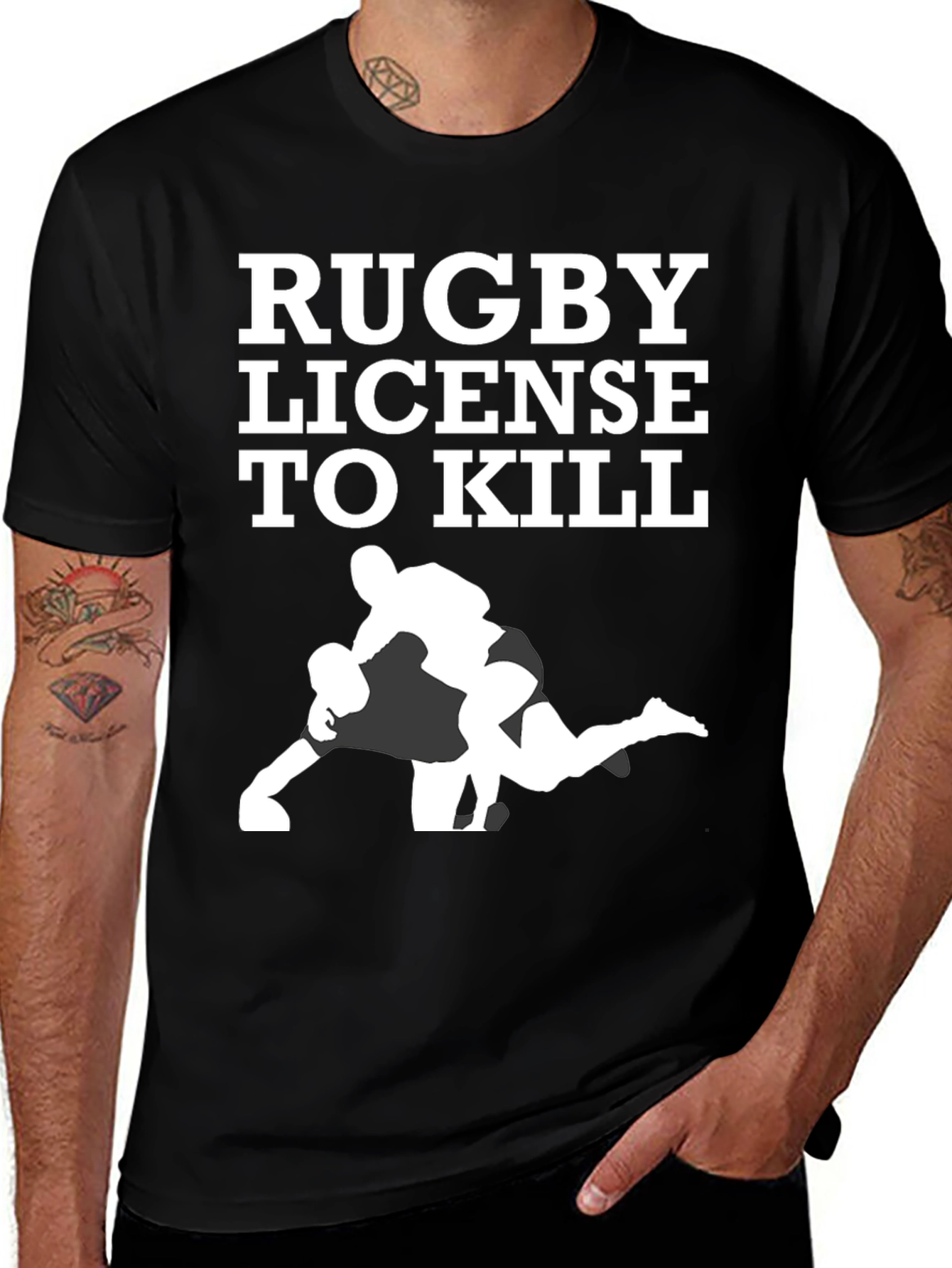 Variant 6 of Rugby License to Kill Graphic Tee