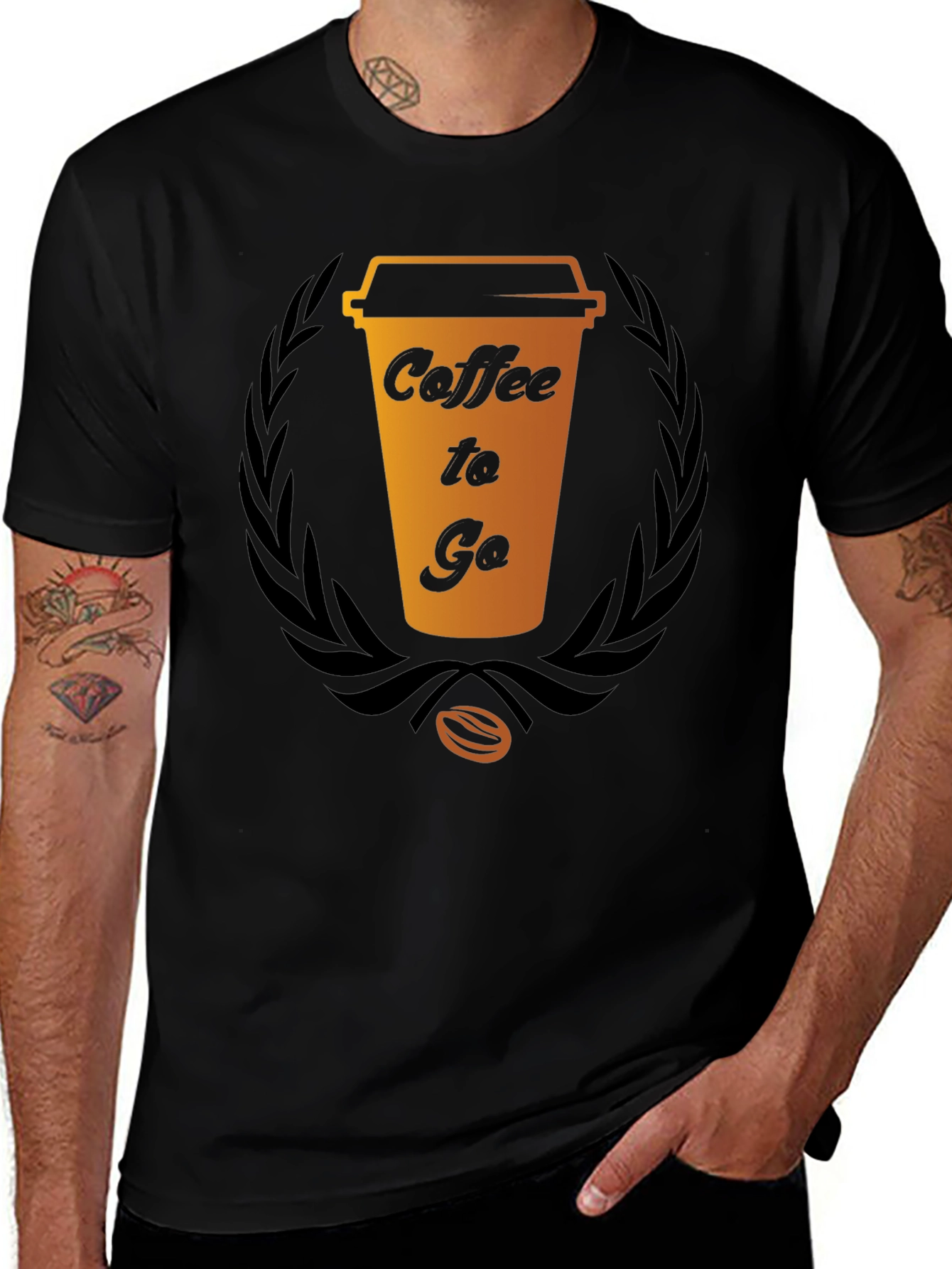 Variant 21 of Coffee To Go Graphic Tee - Black Cotton T-Shirt