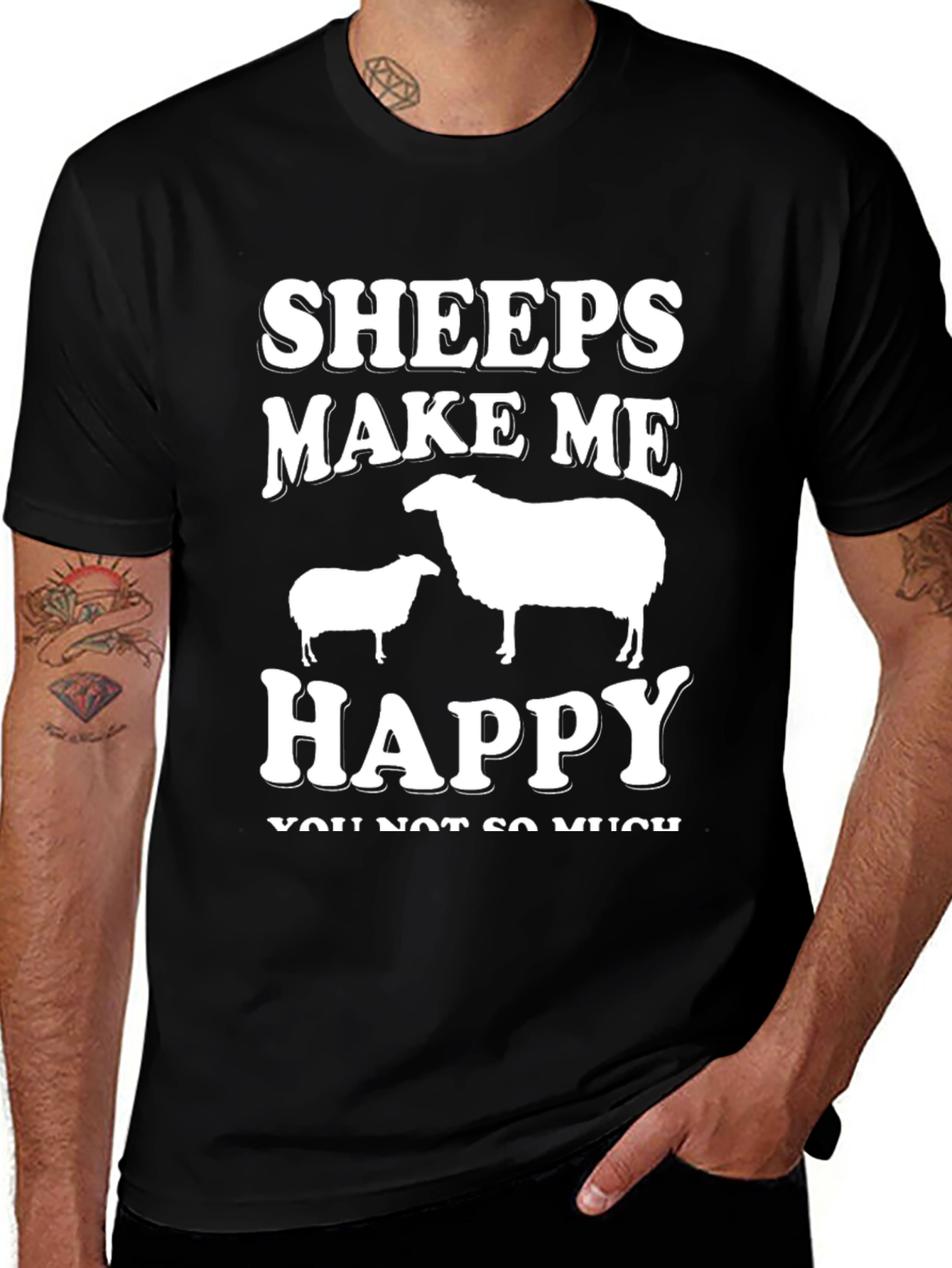 Variant 21 of Sheep Make Me Happy T-Shirt