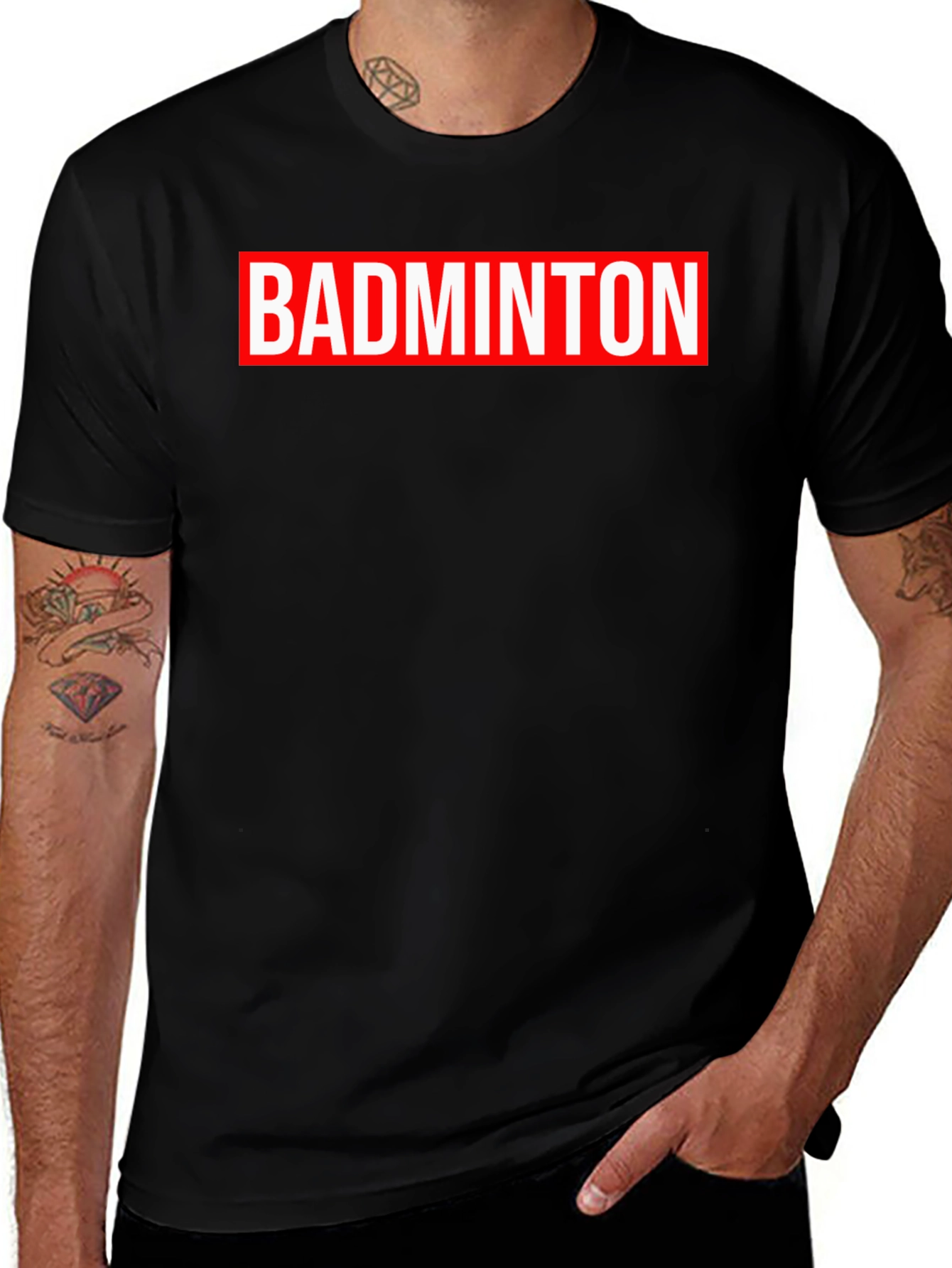 Variant 23 of Badminton Graphic Tee - Stylish Sportswear for Athletes