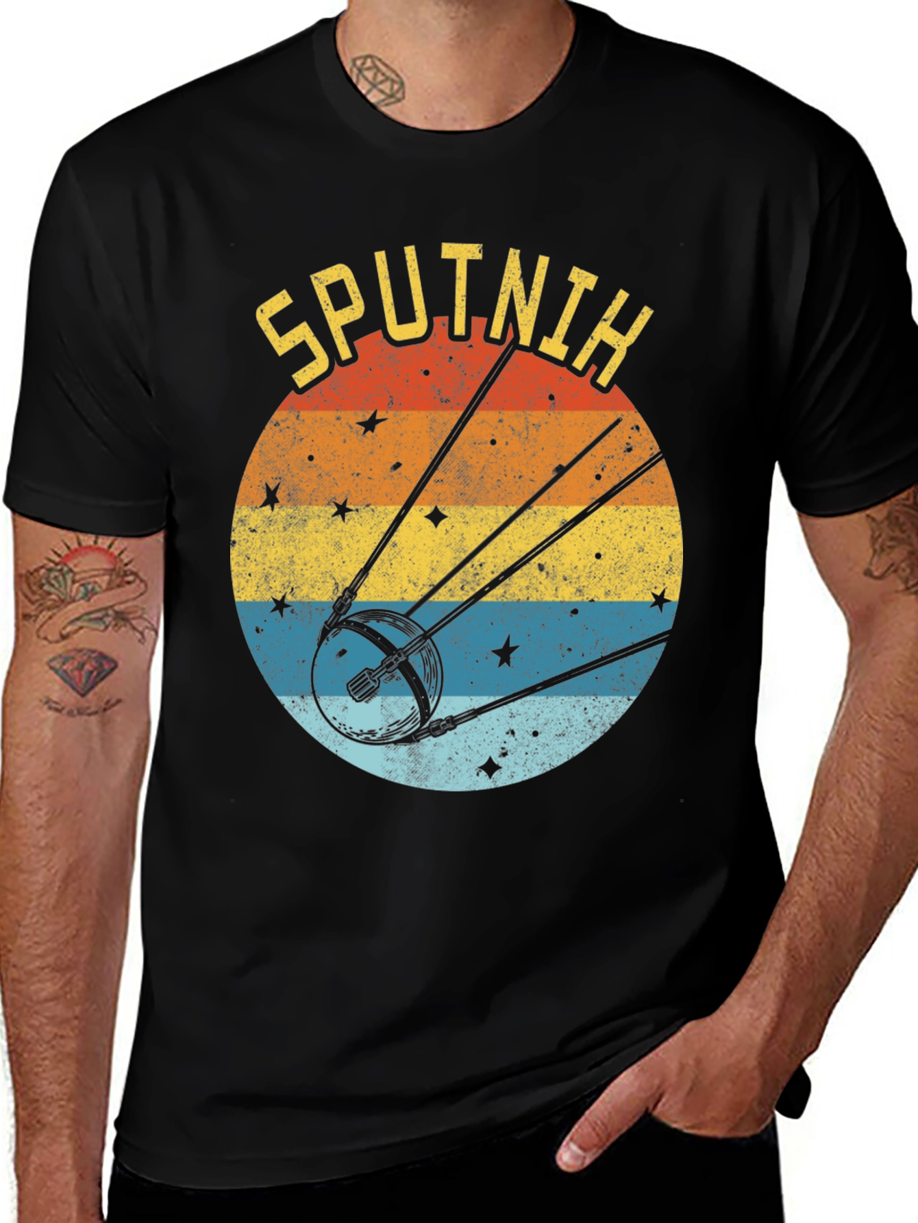 Vintage Sputnik T-Shirt - Retro Space Design