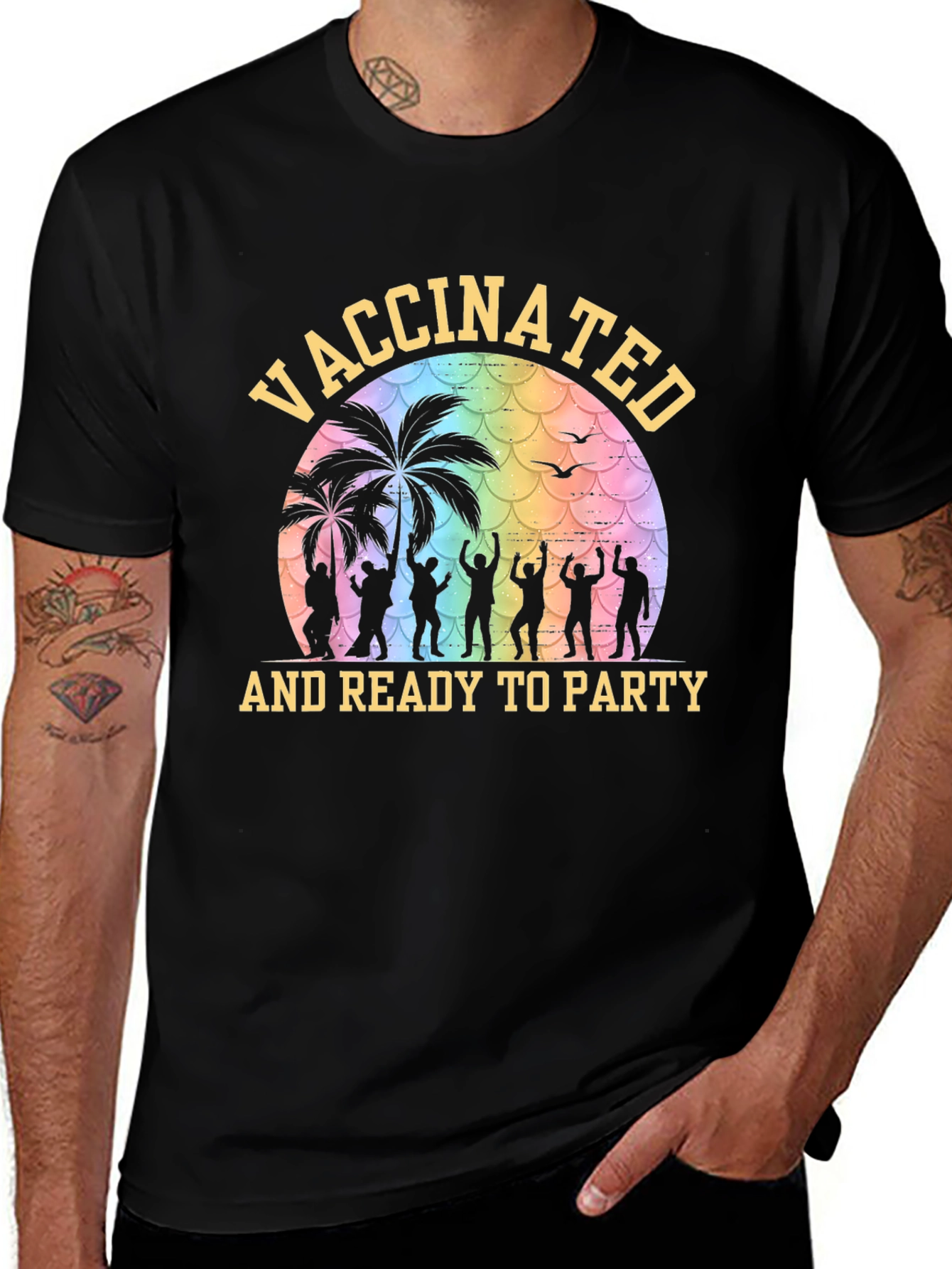 Variant 27 of Vaccinated and Ready to Party Graphic Tee