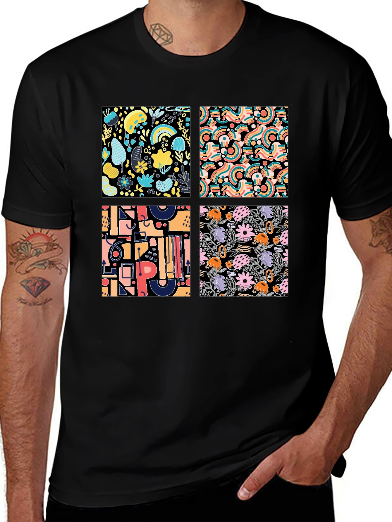 Variant 27 of Patterned T-Shirt with Unique Graphic Design