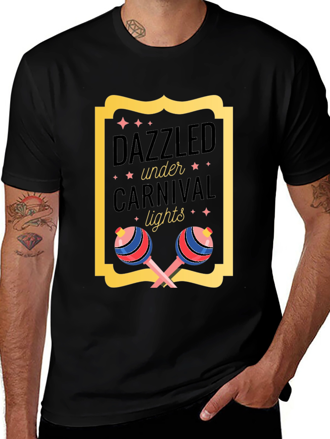 Variant 13 of Dazzled Carnival Lights Graphic Tee