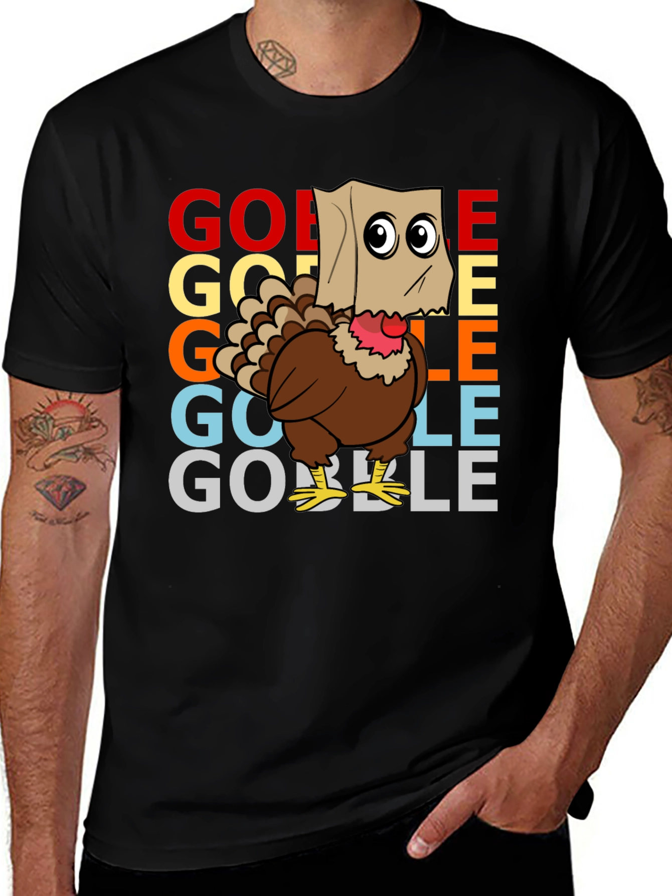 Variant 27 of Gobble Turkey Thanksgiving Graphic Tee