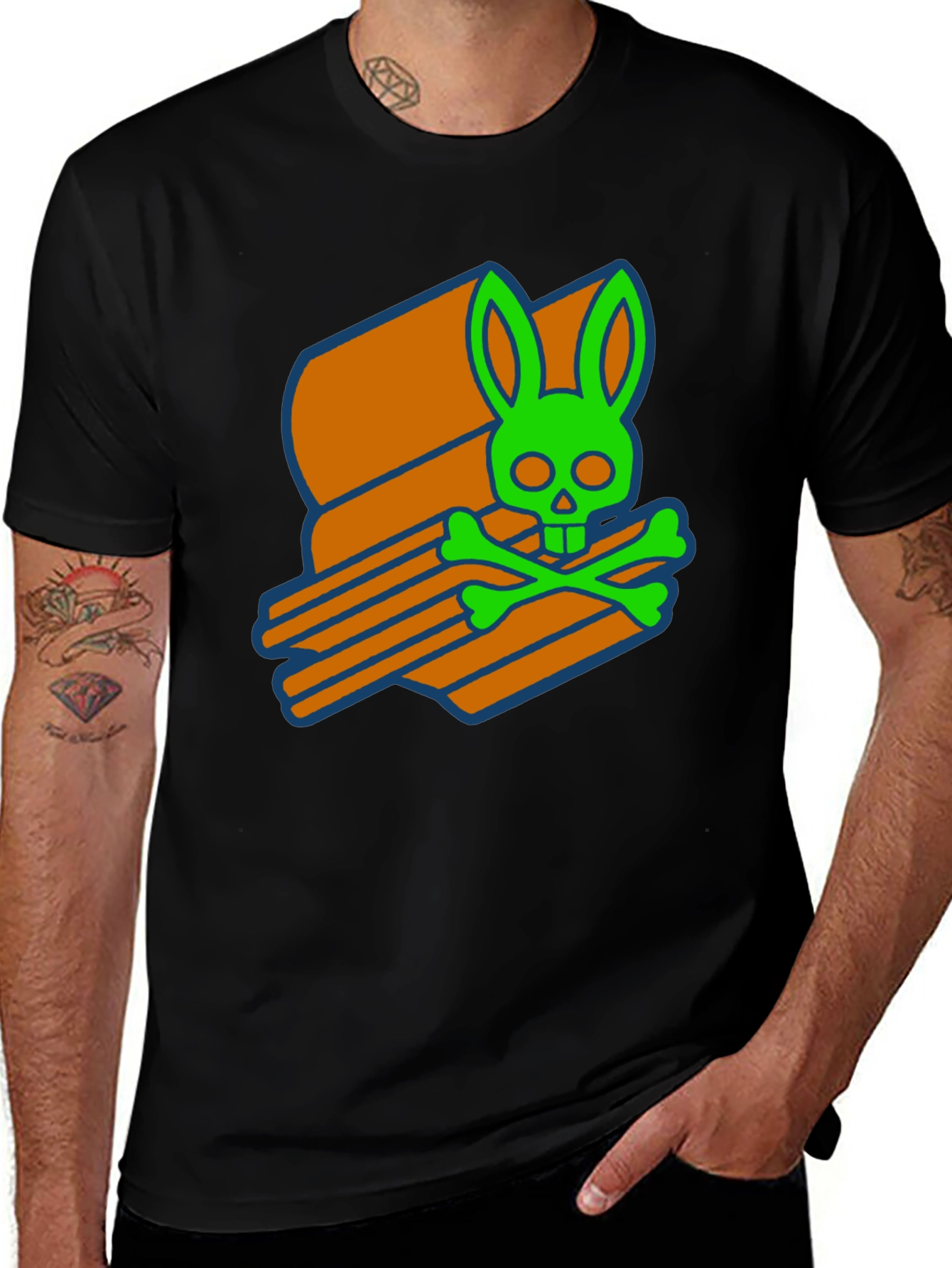 Variant 27 of Rabbit Skull T-Shirt - Edgy Graphic Tee