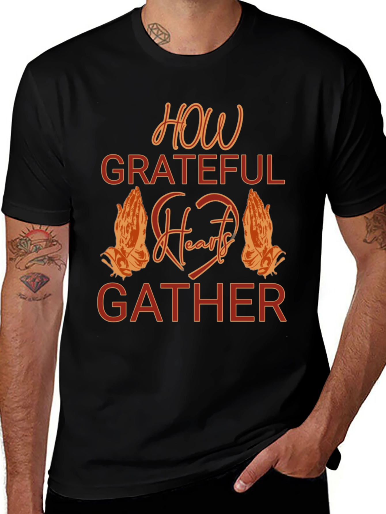 Variant 8 of Grateful Hearts Gather Graphic Tee