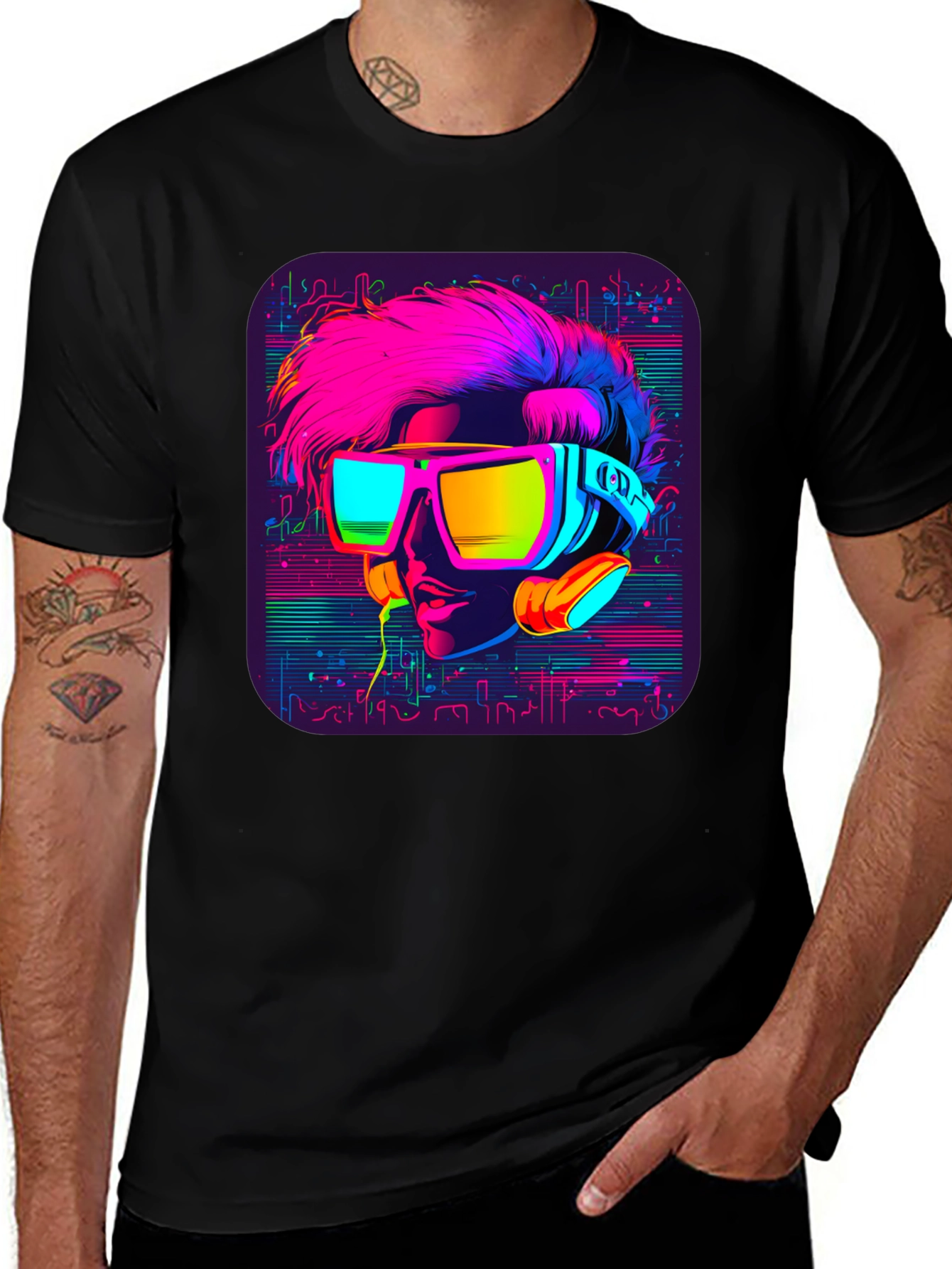 Retro Cyberpunk T-Shirt - Vivid 80s Style
