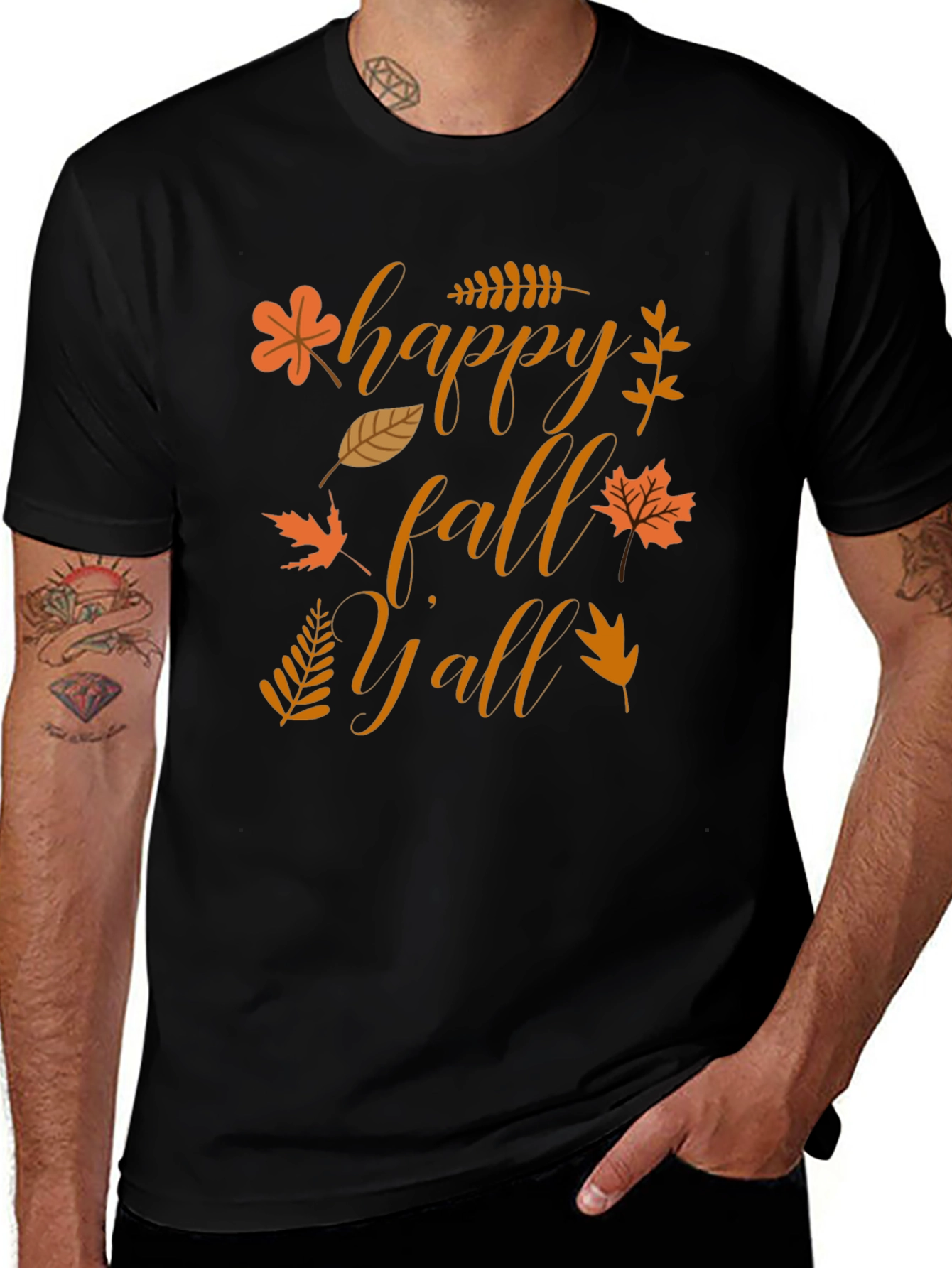 Happy Fall Y'all T-Shirt - Black