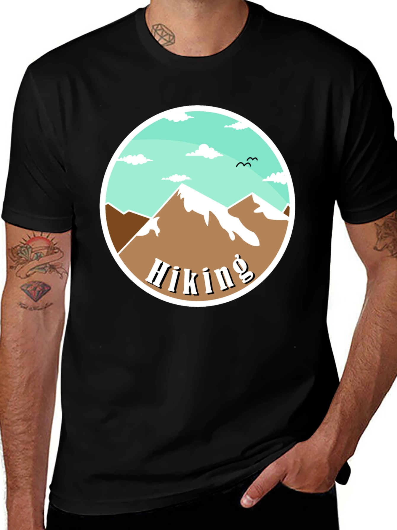 Variant 14 of Hiking Mountain Graphic Tee - Nature Adventure Shirt