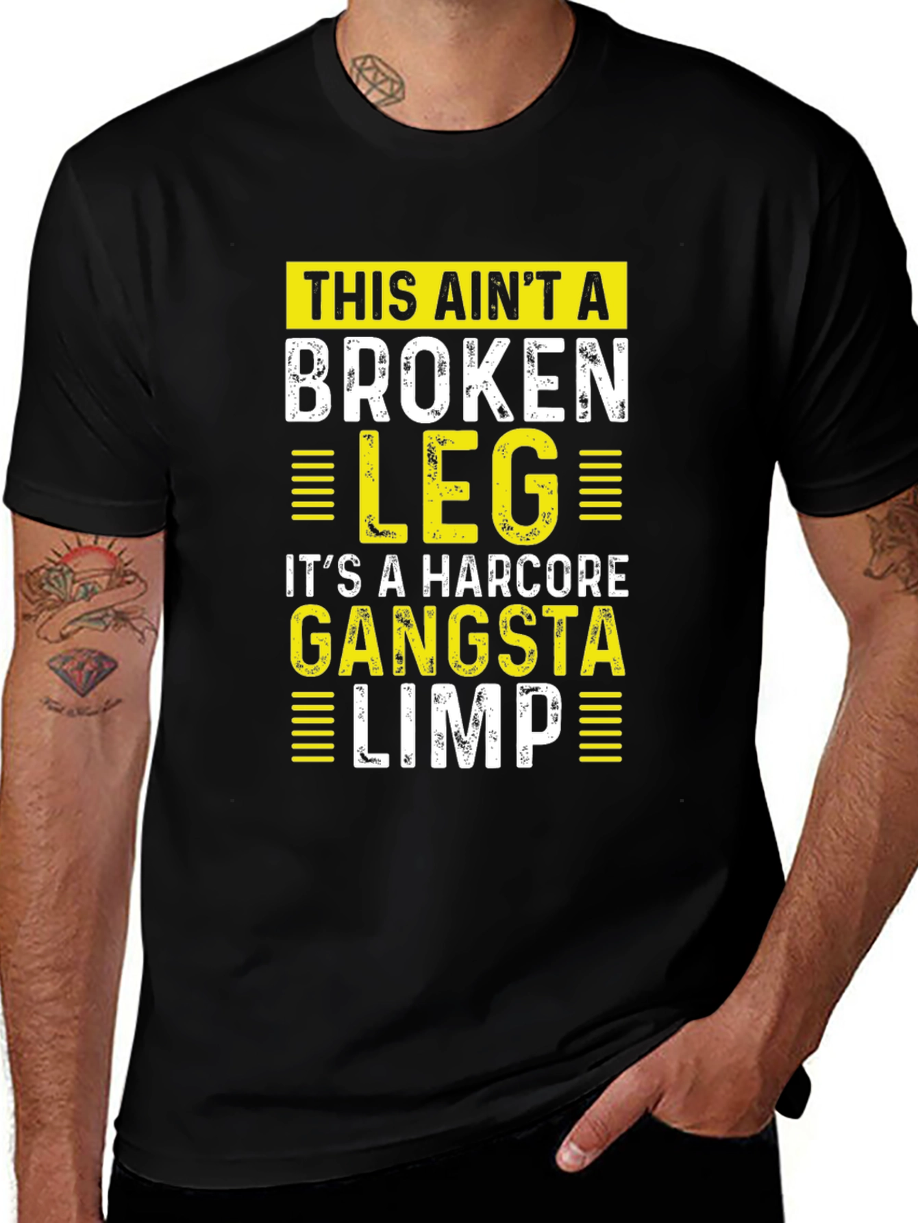 Variant 13 of Gangsta Limp Graphic Tee - Funny Sarcastic Shirt