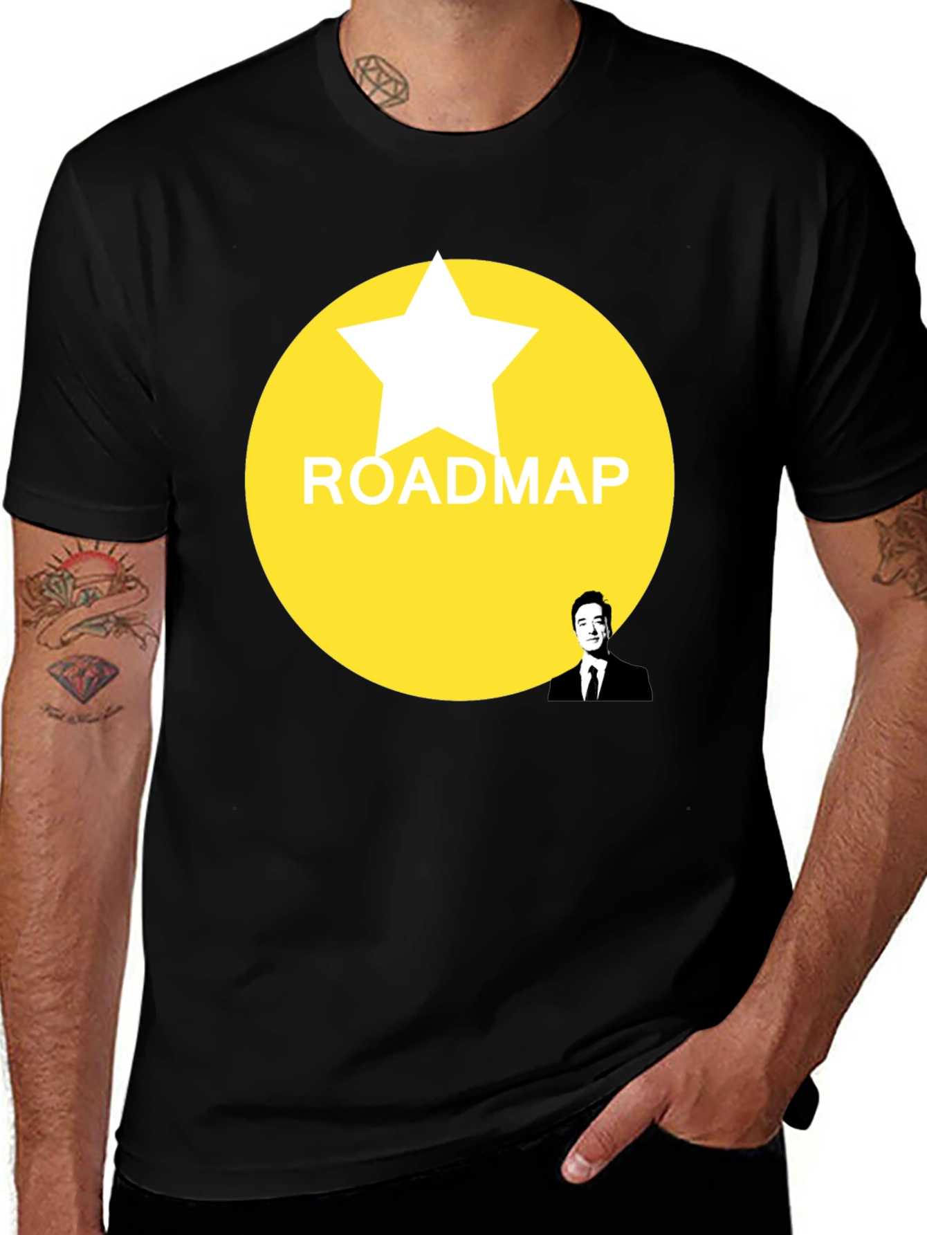 Variant 27 of Roadmap Star Graphic Tee - Black