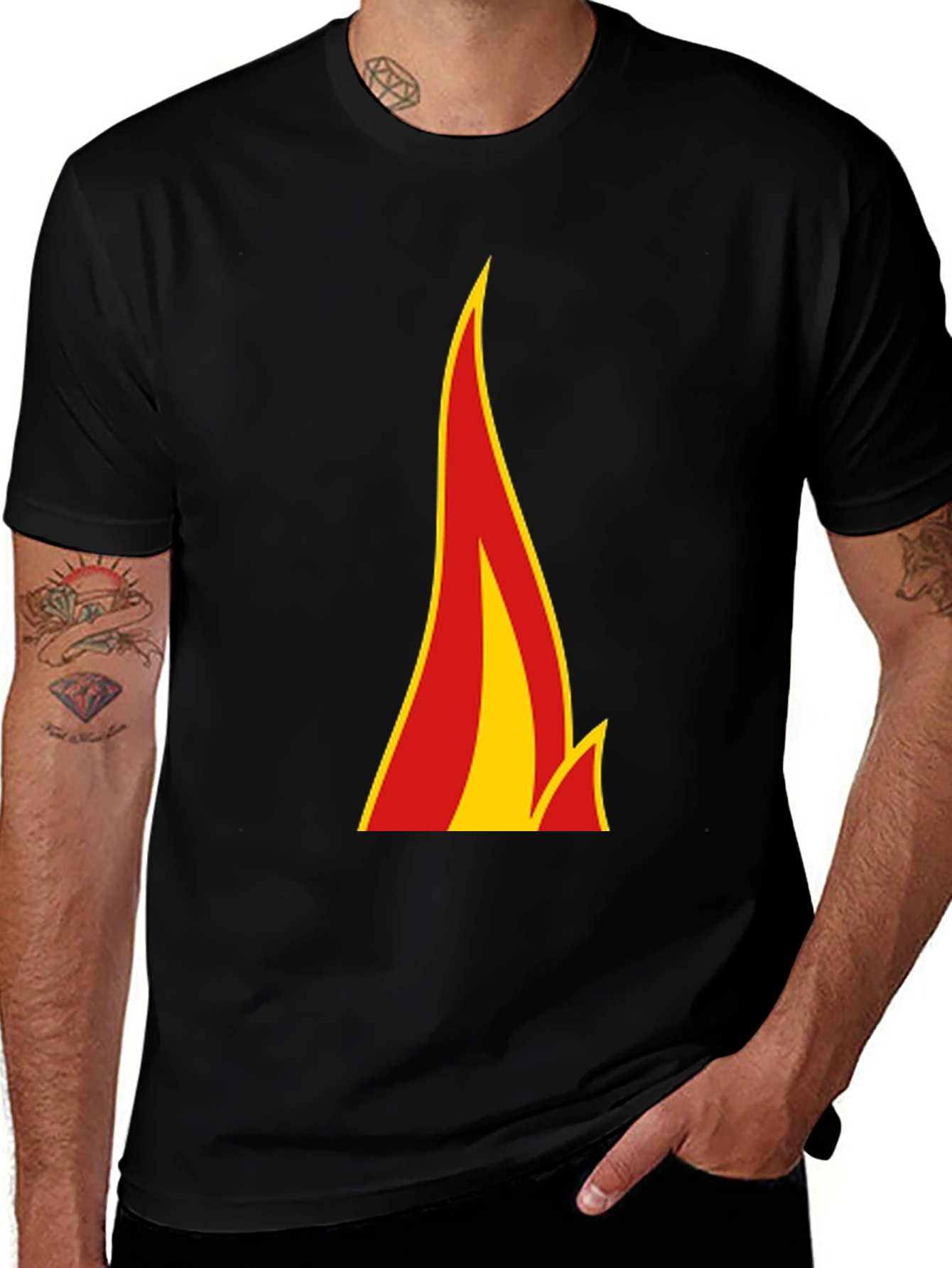 Variant 8 of Flame Graphic Tee - Bold Style