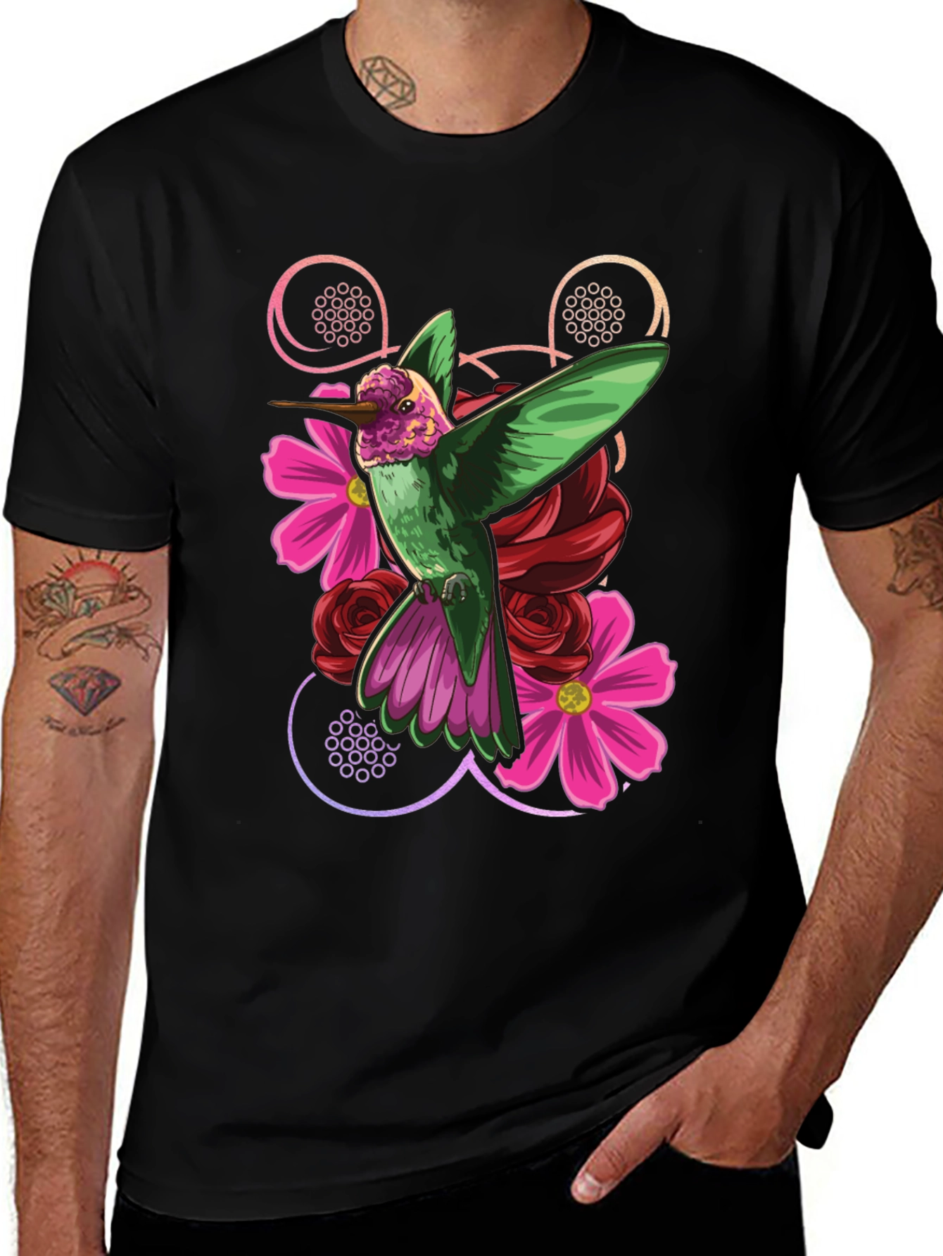 Variant 16 of Hummingbird Floral Graphic Tee