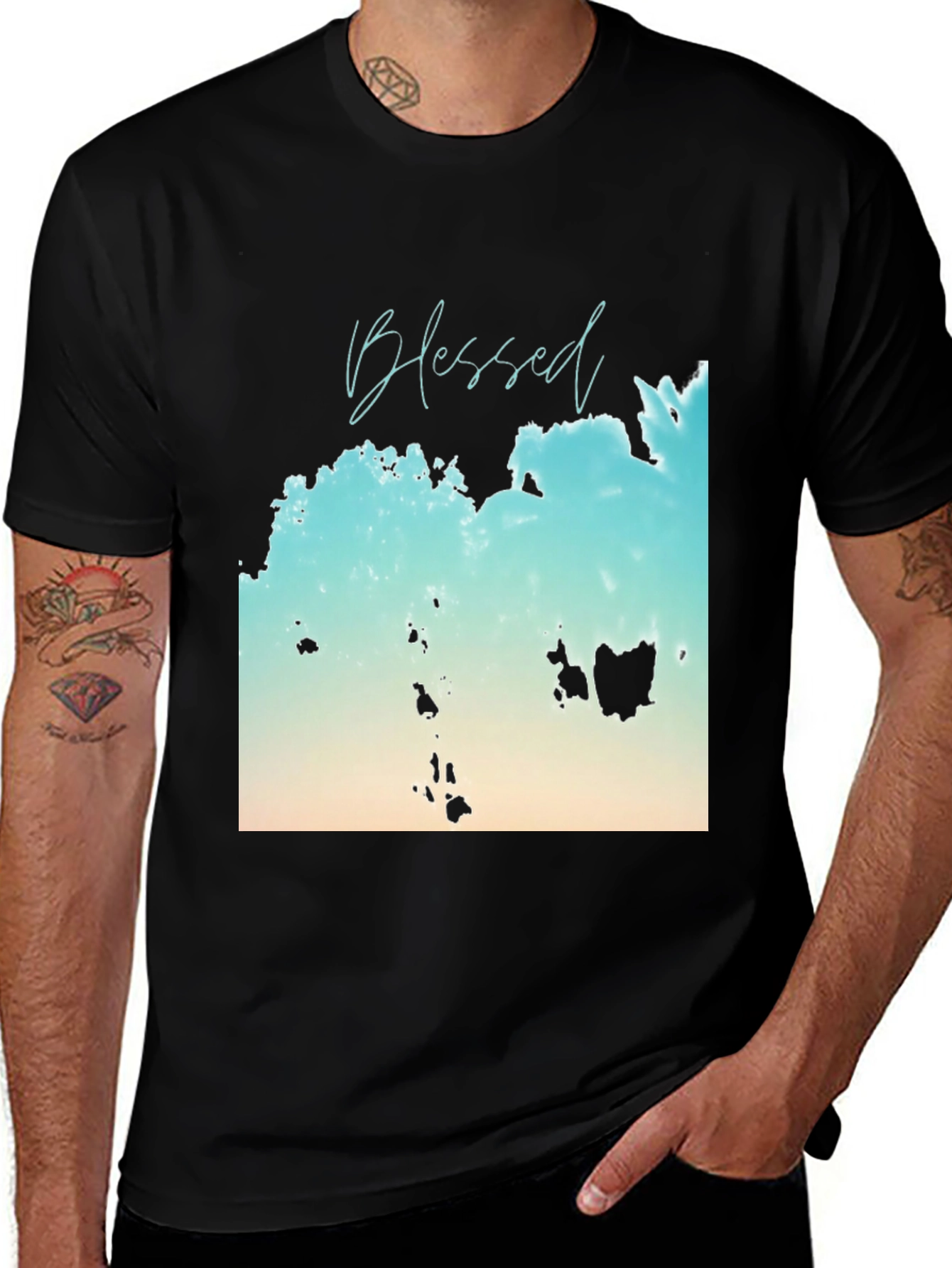 Variant 11 of Blessed Graphic T-Shirt - Island Design