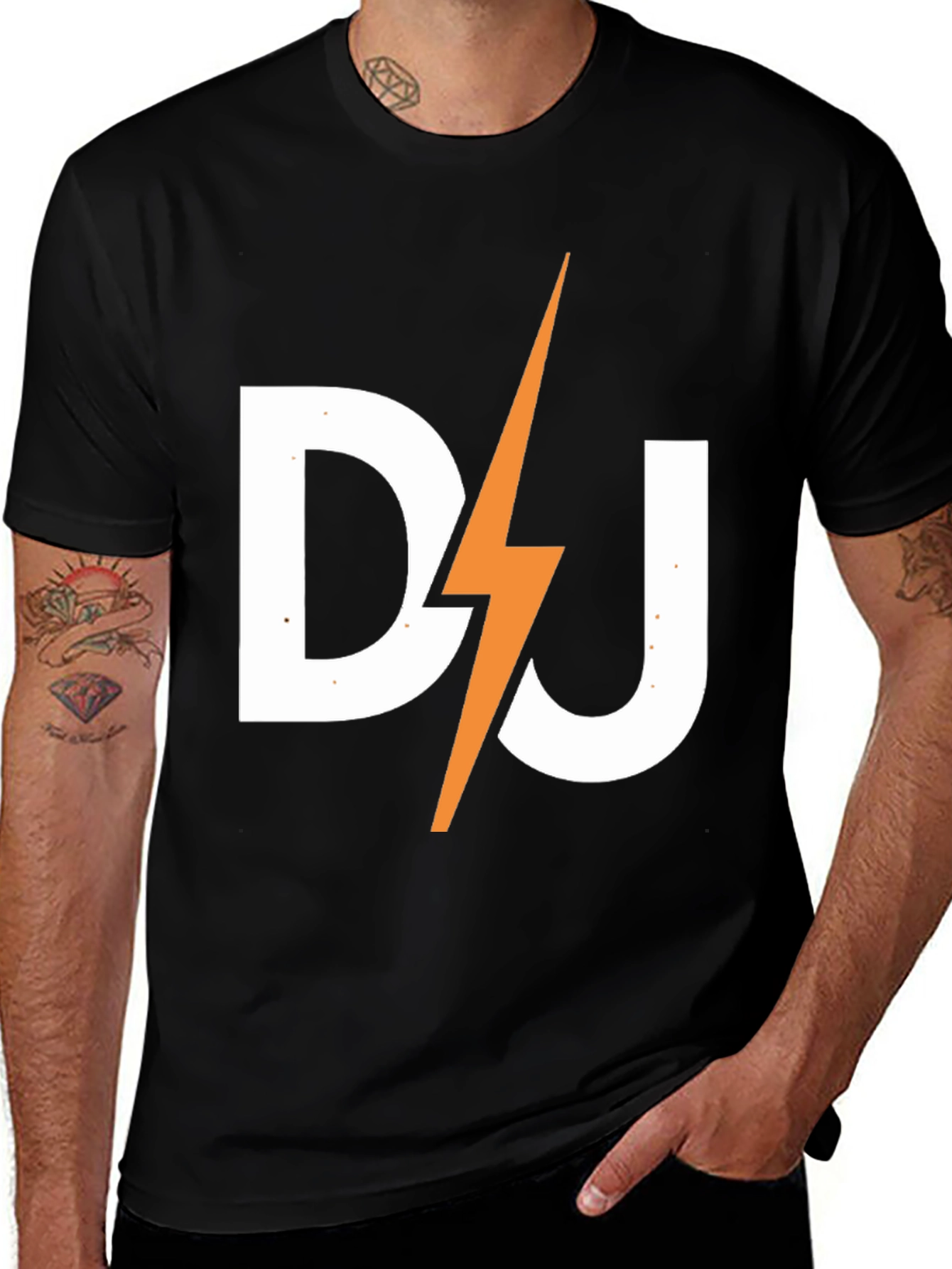 Variant 21 of DJ Lightning Bolt Black T-Shirt