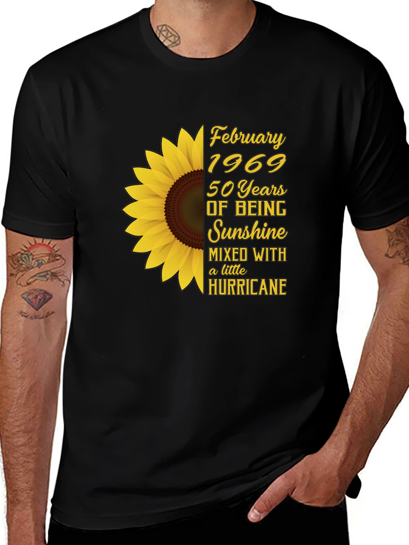Variant 26 of February 1969 Sunflower Birthday T-Shirt