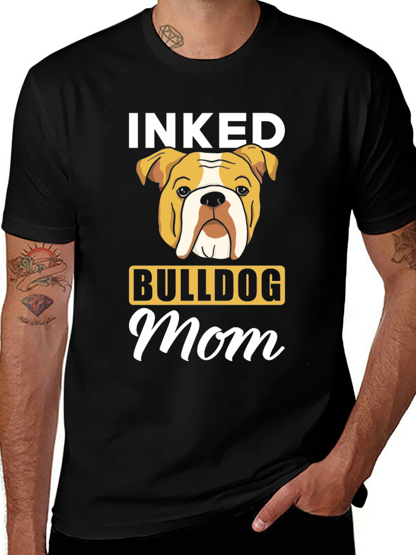 Variant 7 of Inked Bulldog Mom Graphic T-Shirt
