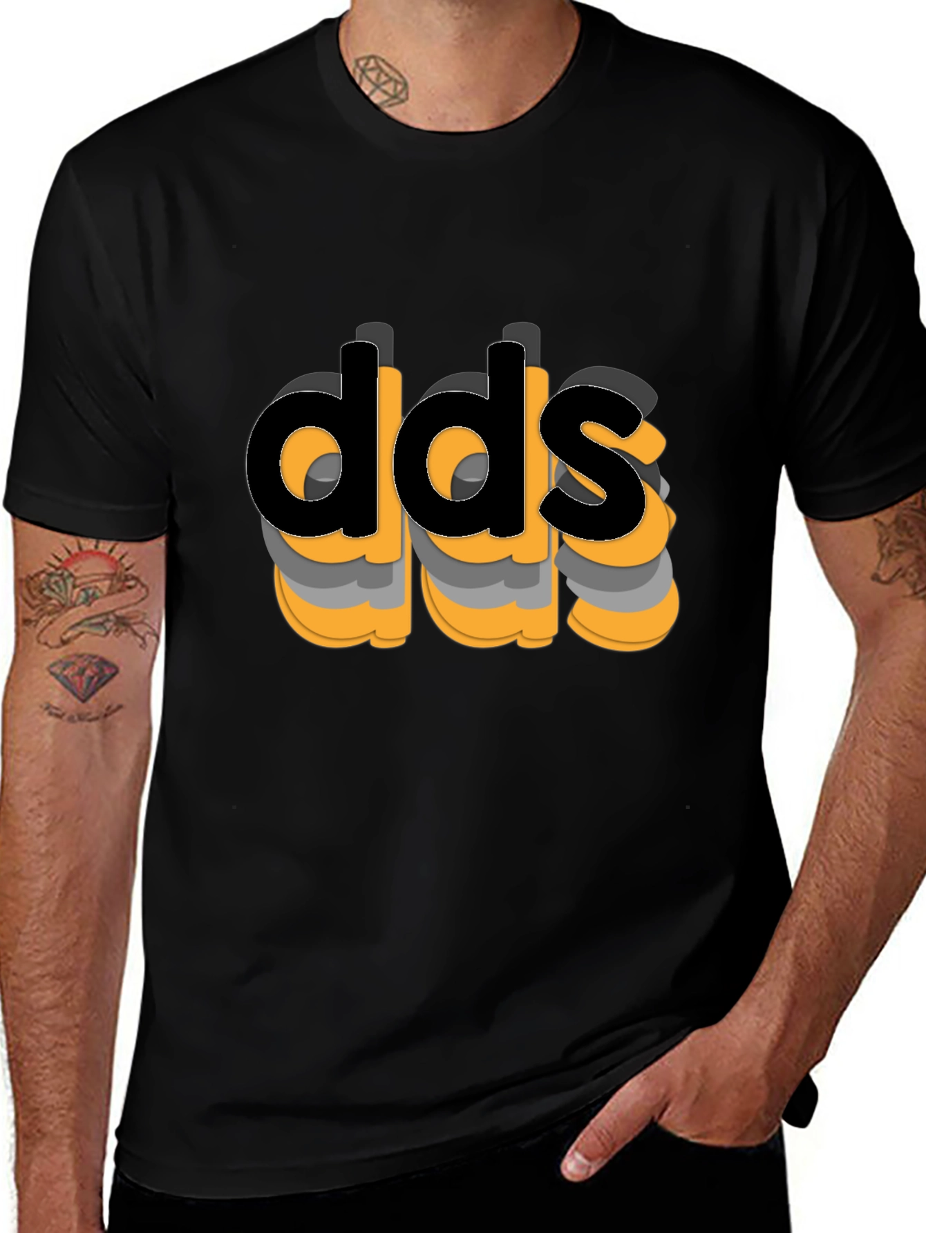 Variant 26 of DDS 3D Graphic Black T-Shirt