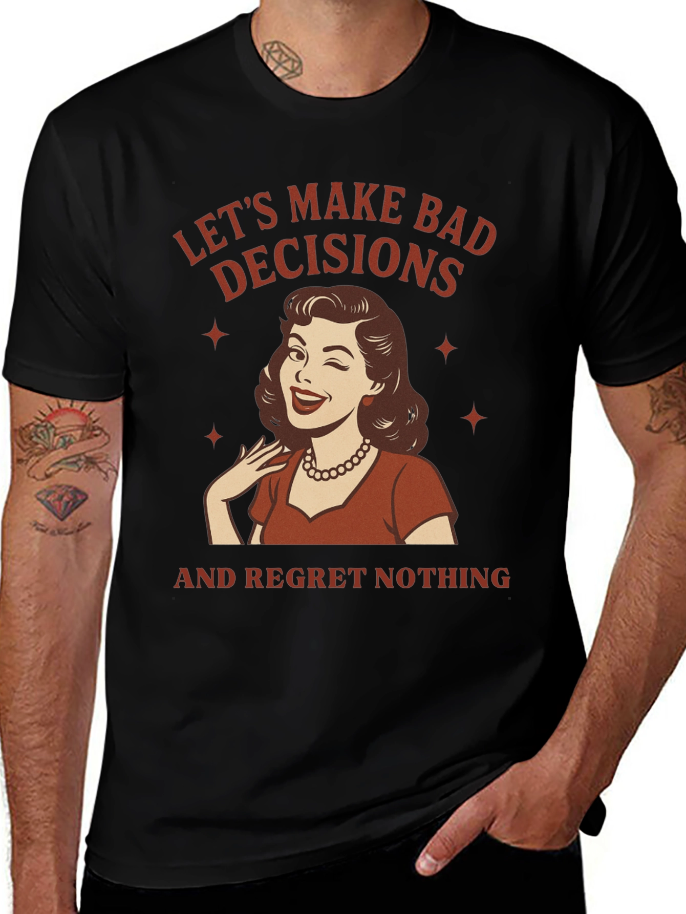 Variant 24 of Bad Decisions Retro Graphic Tee