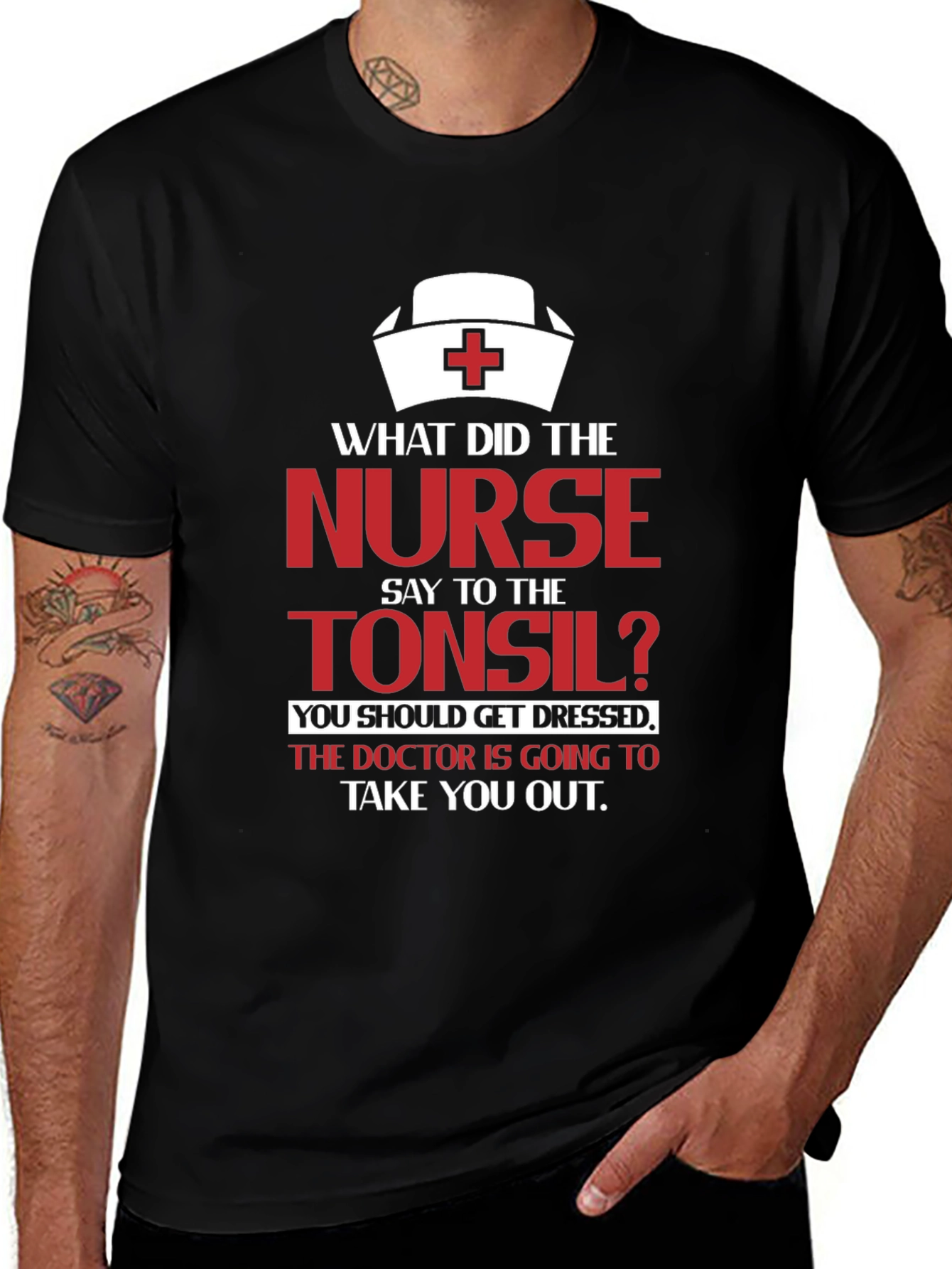 Variant 17 of Funny Nurse & Tonsil Humor Graphic T-Shirt