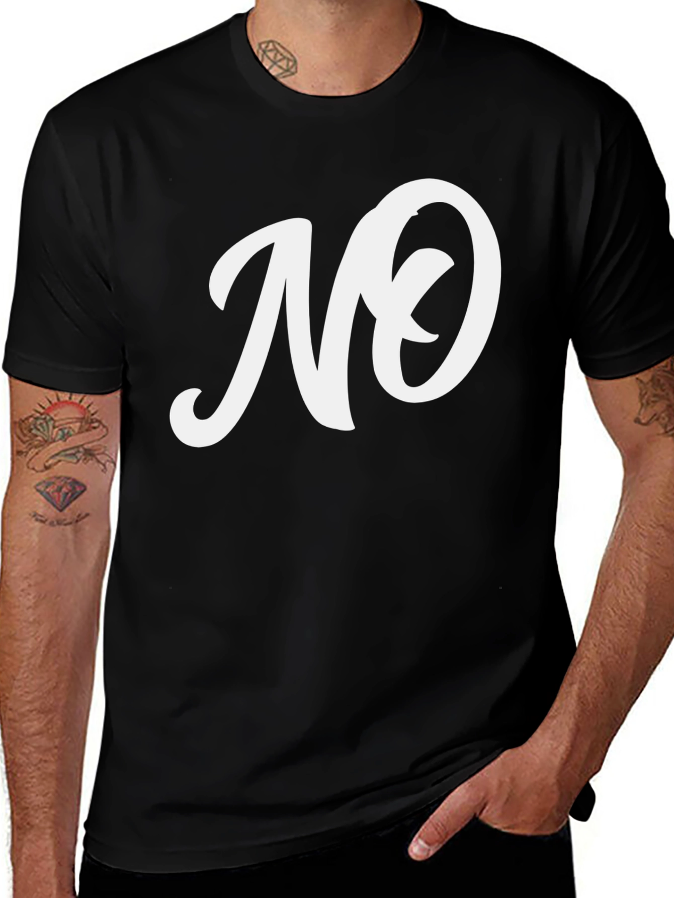 Variant 16 of Statement Tee: Bold 'NO' Graphic T-Shirt