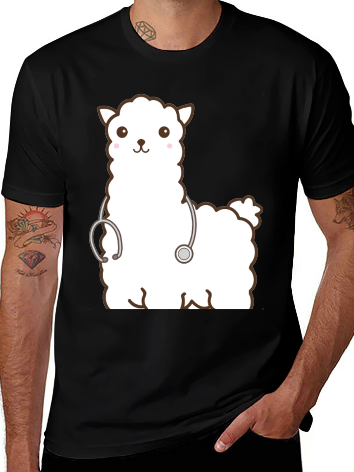 Variant 28 of Llama Doctor T-Shirt - Cute Animal Tee