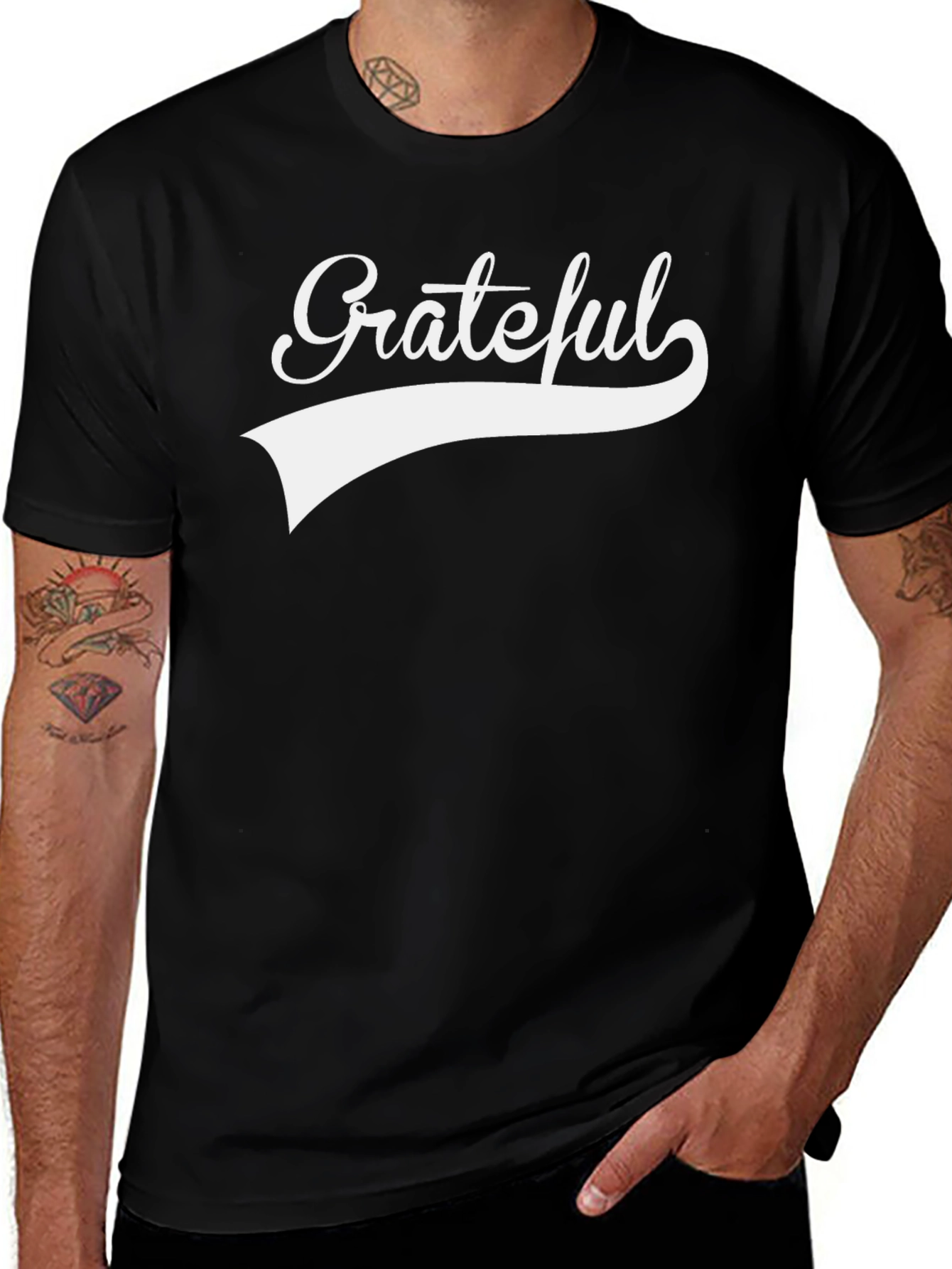 Variant 5 of Grateful Graphic Tee - Black