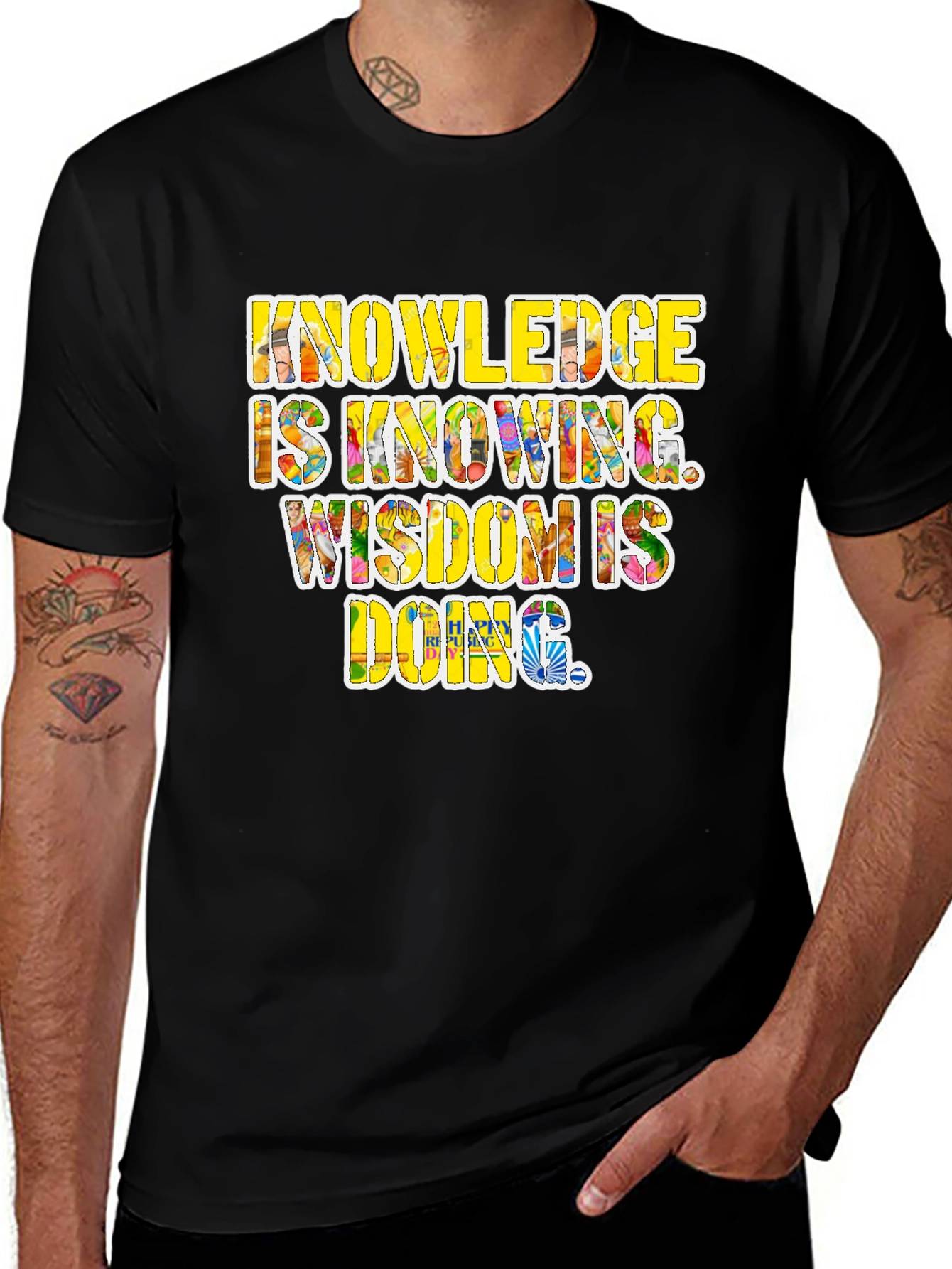 Variant 18 of Knowledge Wisdom Doing Graphic Tee