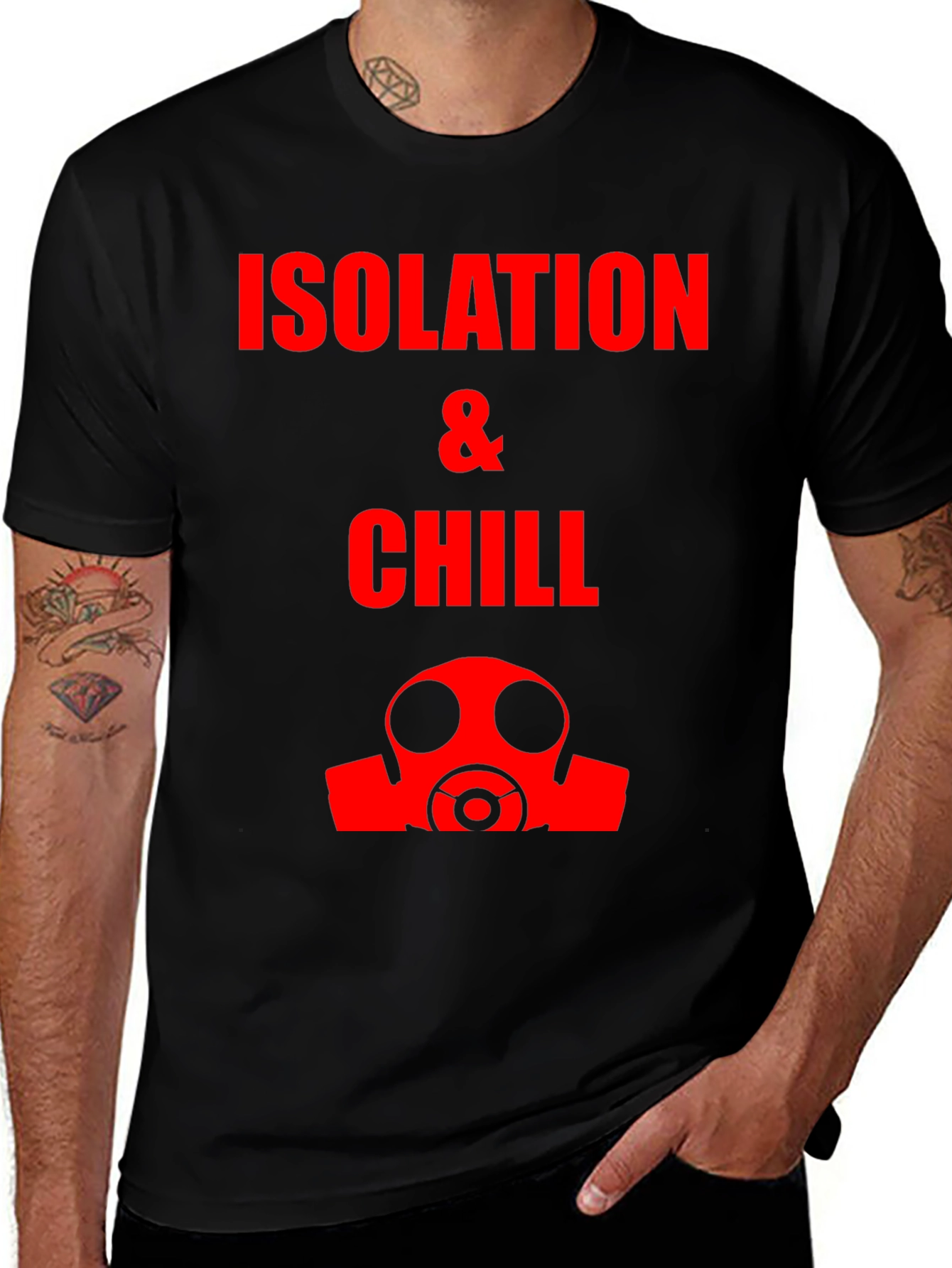 Isolation & Chill T-Shirt - Gas Mask Graphic Tee