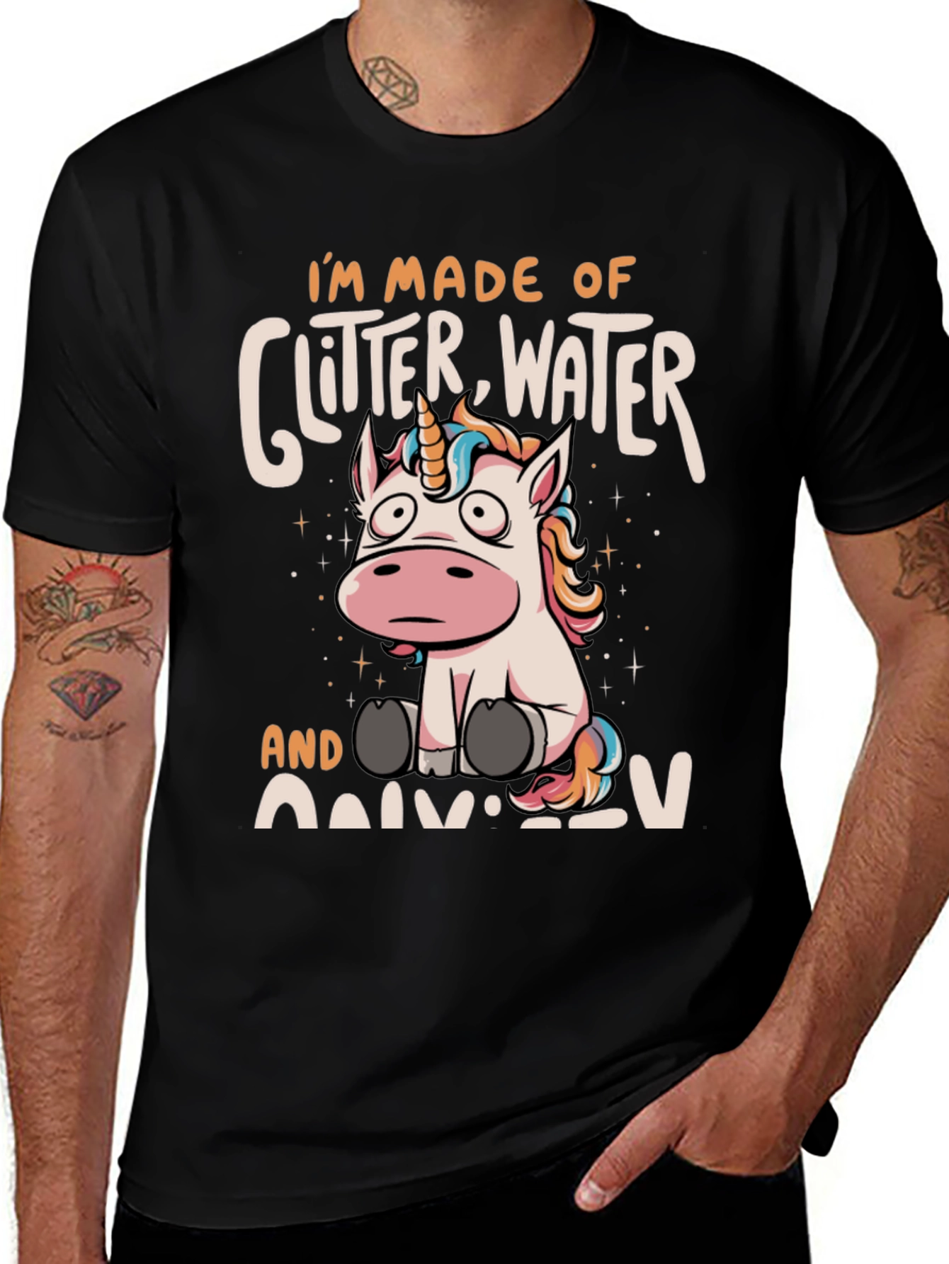 Variant 30 of Unicorn Glitter Water Graphic T-Shirt