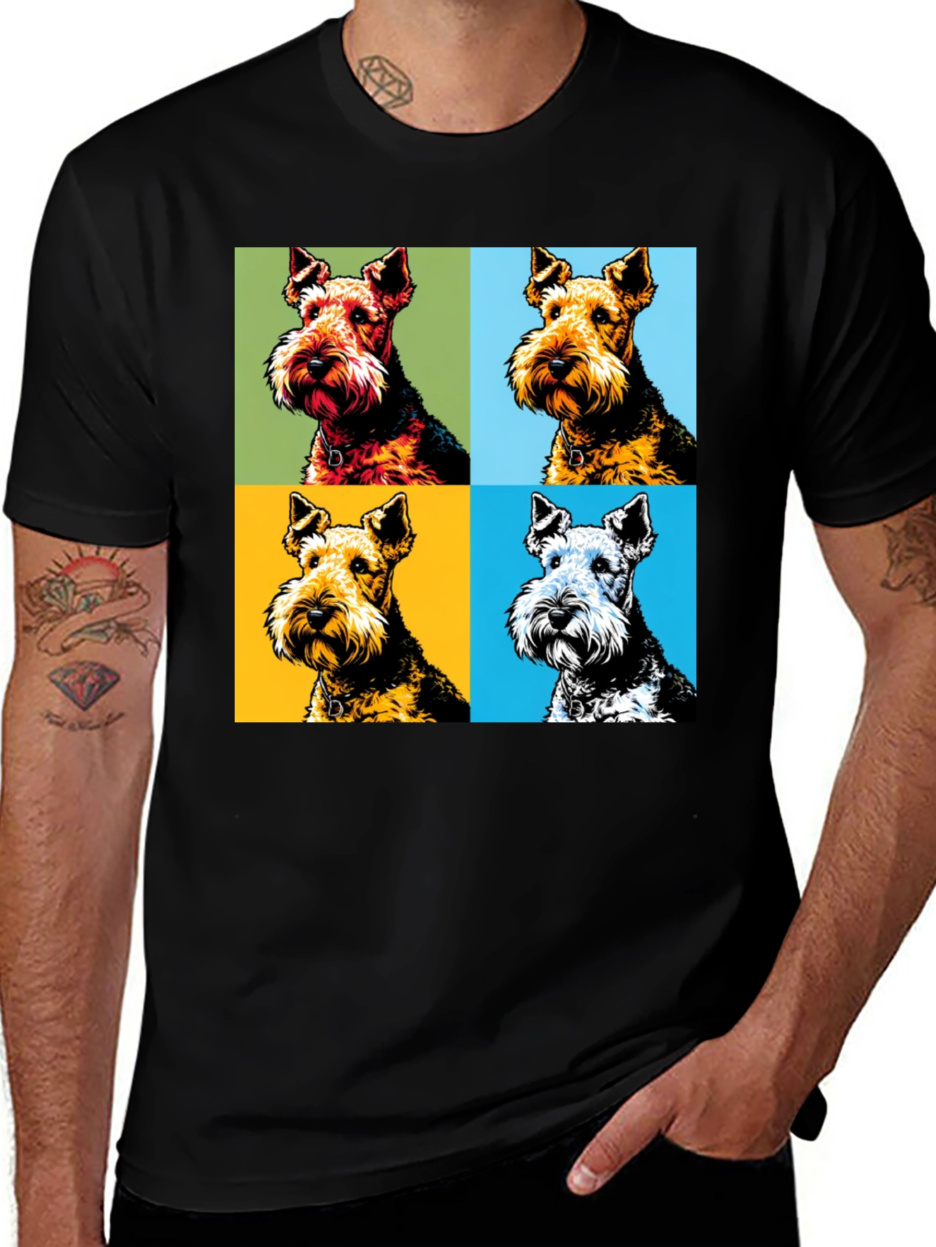 Variant 12 of Pop Art Dog Portrait Graphic Tee