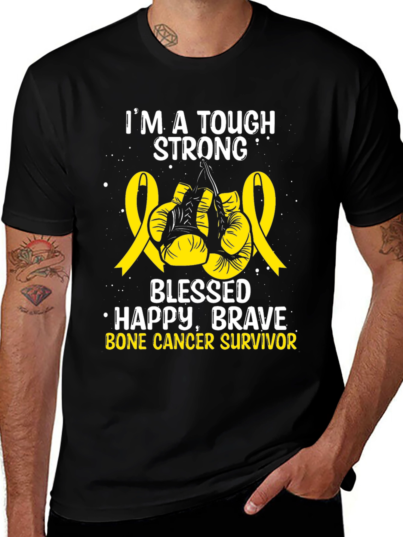 Tough Strong Bone Cancer Survivor T-Shirt
