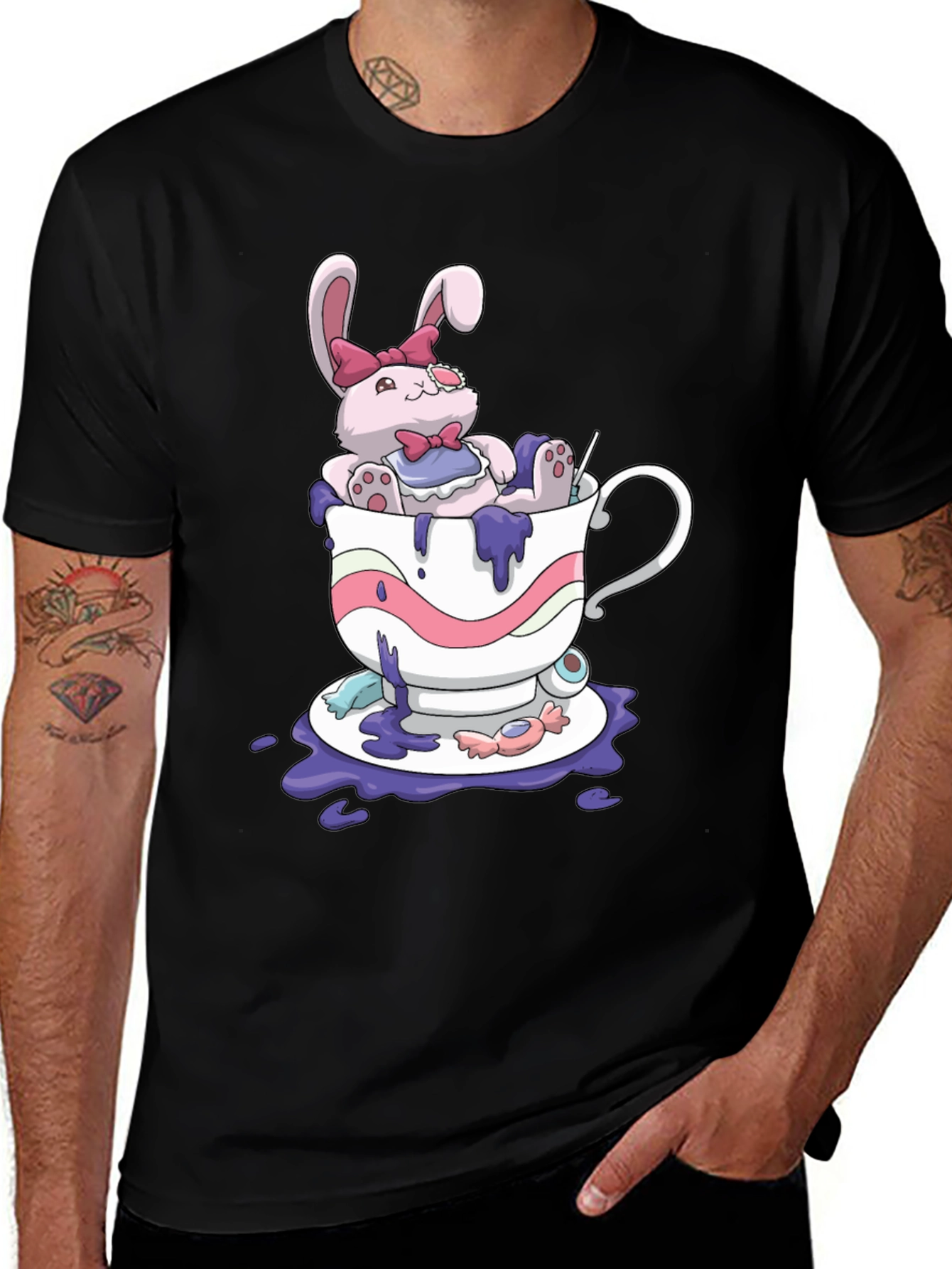 Variant 27 of Bunny in Teacup Graphic Tee - Whimsical Print