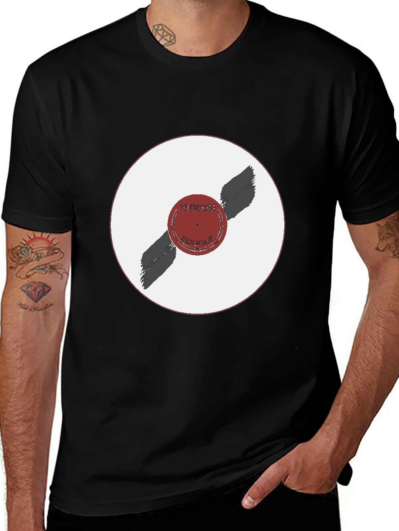 Variant 22 of Vintage Sound Vinyl Graphic Tee - Retro Style