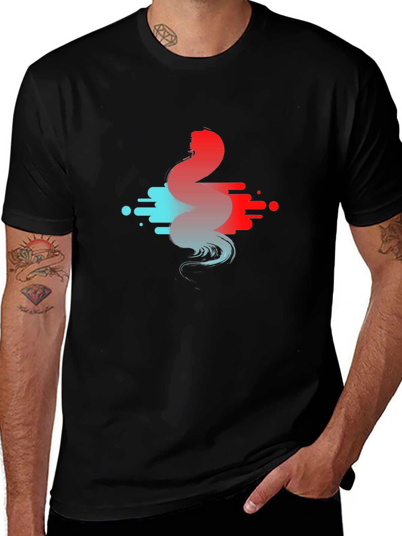 Variant 25 of Abstract Wave Graphic T-Shirt