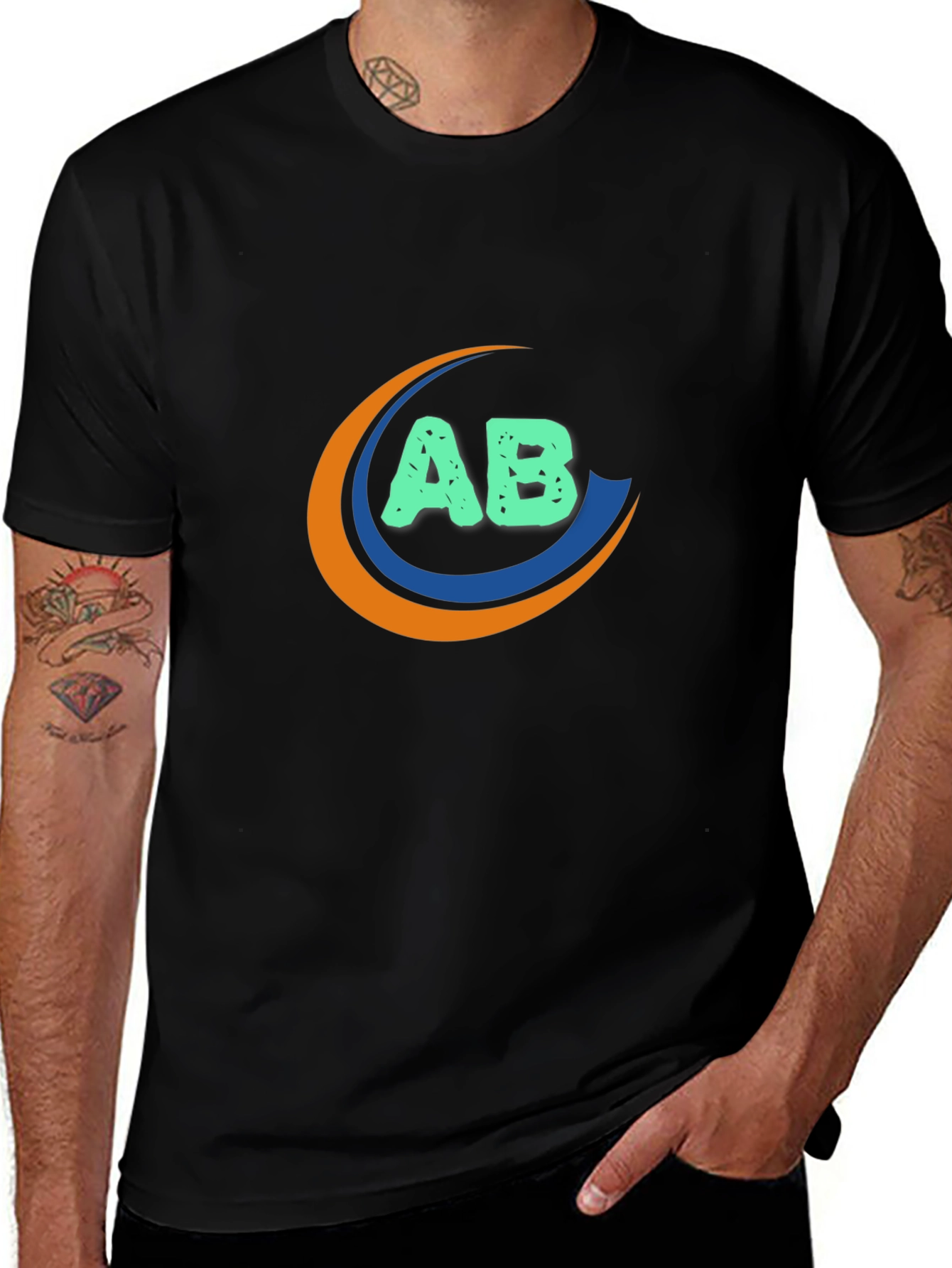 Variant 22 of AB Logo Graphic Black T-Shirt