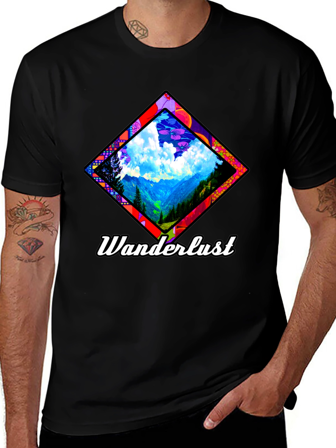 Variant 12 of Wanderlust Graphic Tee - Adventure Awaits
