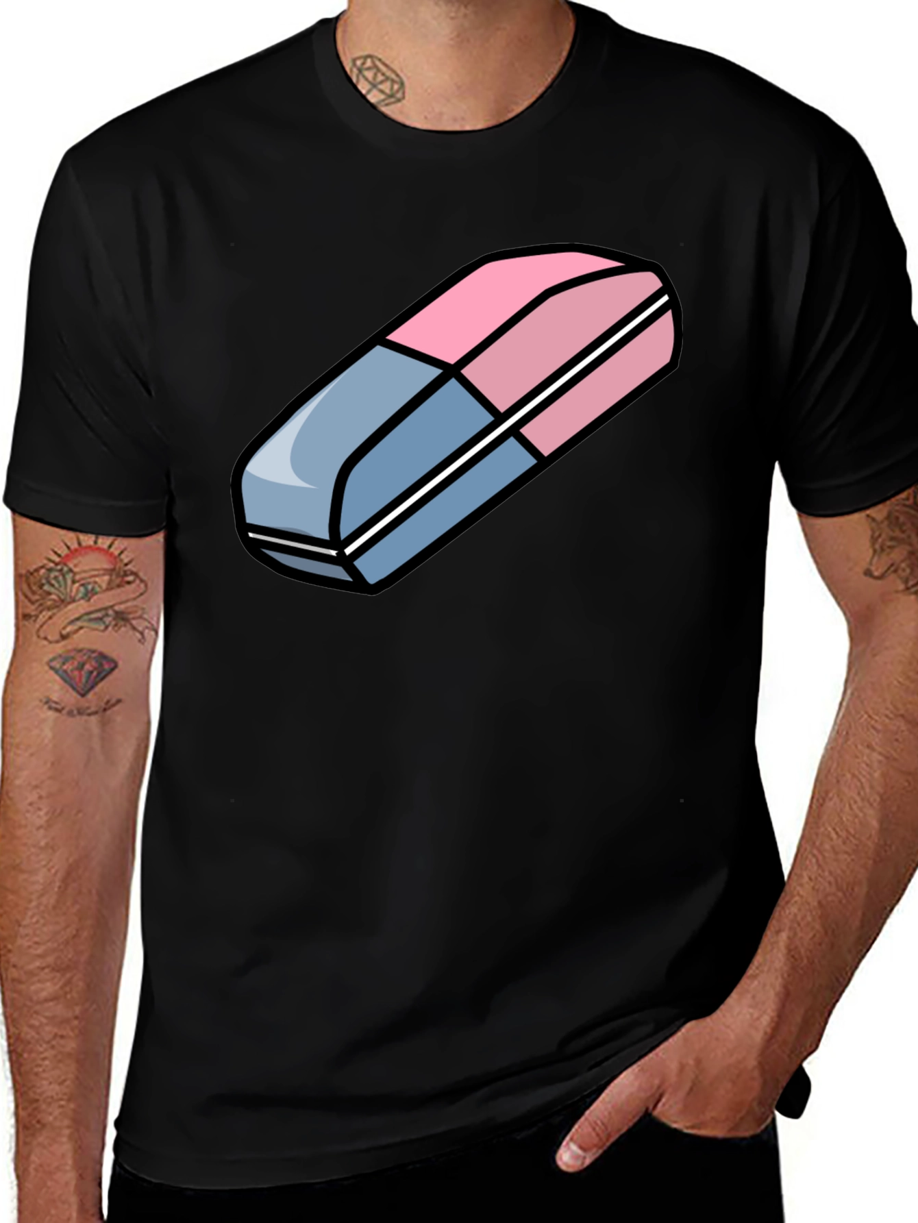 Variant 21 of Eraser Graphic Tee - Fun, Trendy Design!