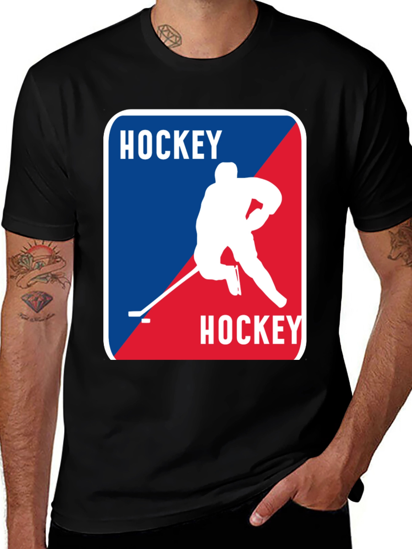 Variant 25 of Hockey Graphic Tee: Retro Sports Style Shirt