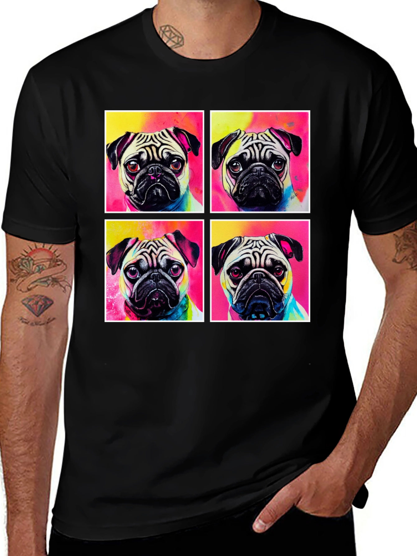 Variant 30 of Pug Pop Art T-Shirt