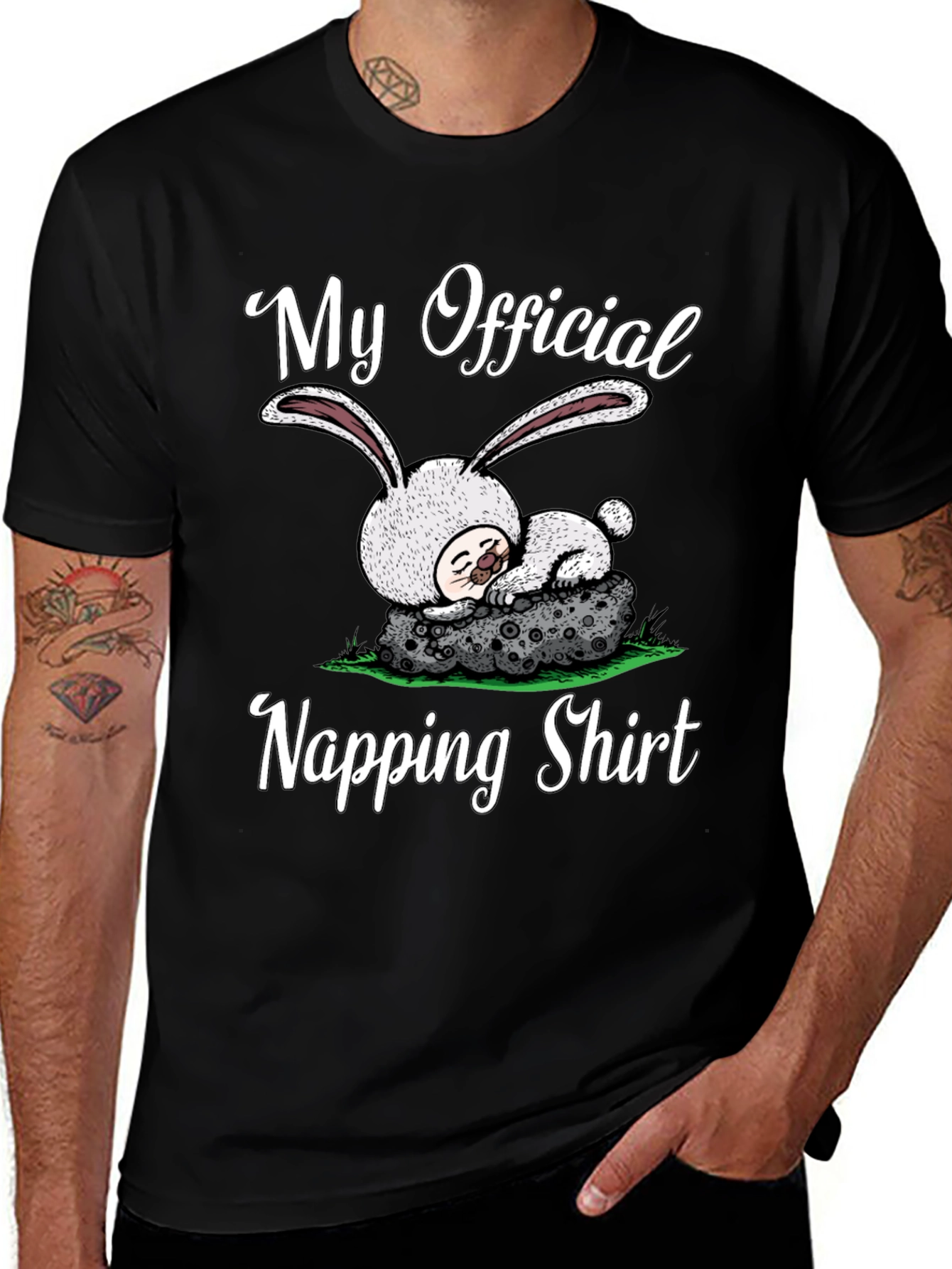 My Official Napping Shirt Cute Bunny Sleep Tee